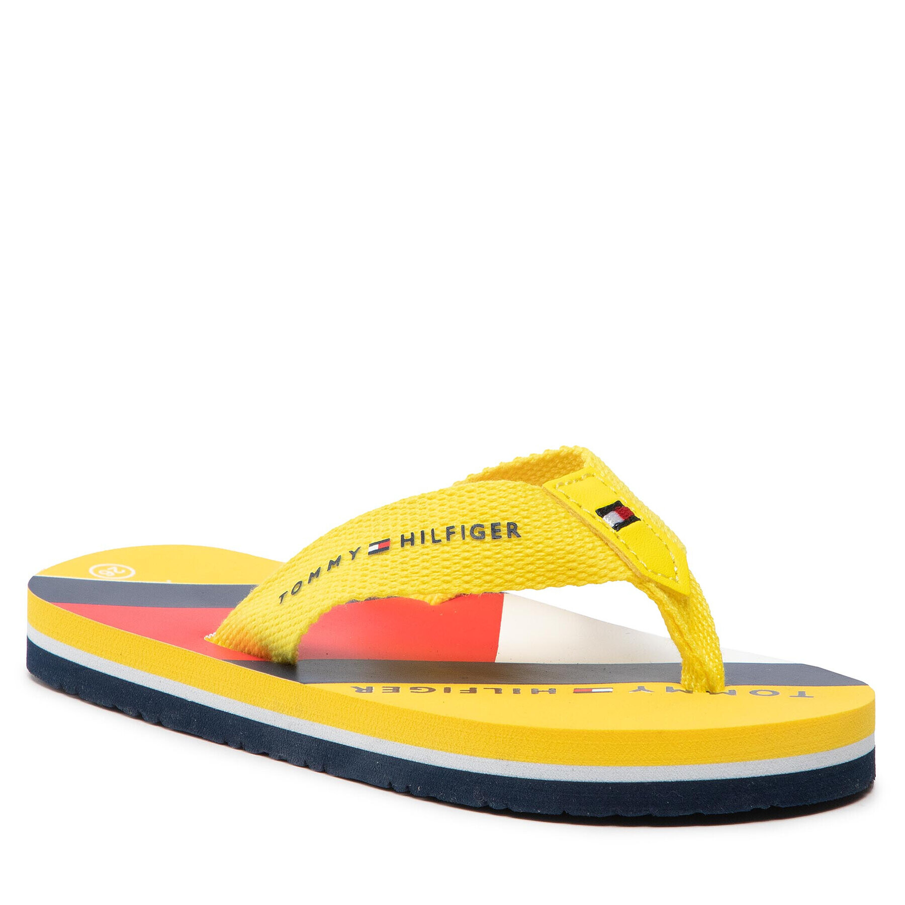 Tommy Hilfiger Flip-flops Flag Print Flip Flop T3B8-32267-0058 M Sárga - Pepit.hu