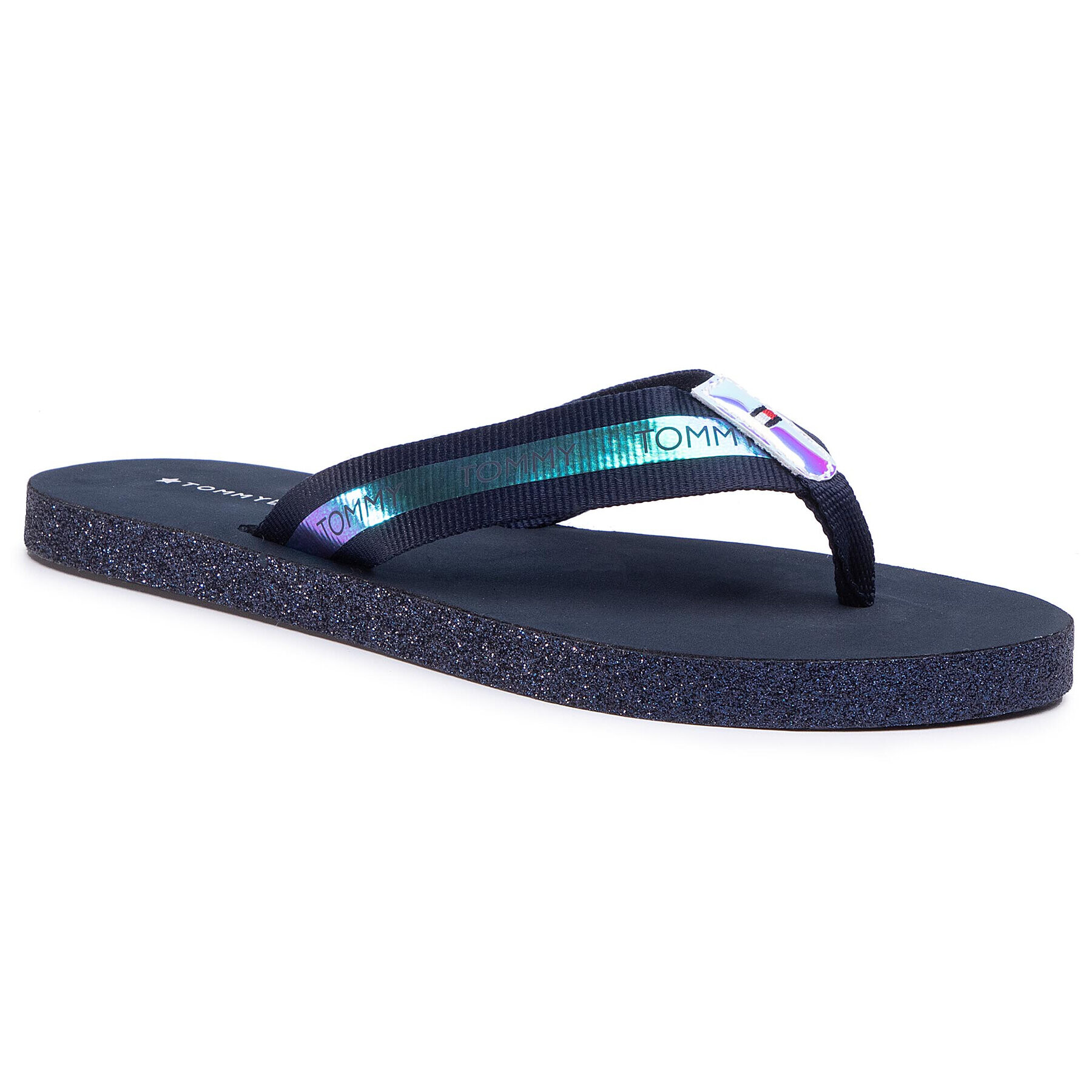 Tommy Hilfiger Flip-flops Flat Beach Sandal Iridescent FW0FW05125 Sötétkék - Pepit.hu