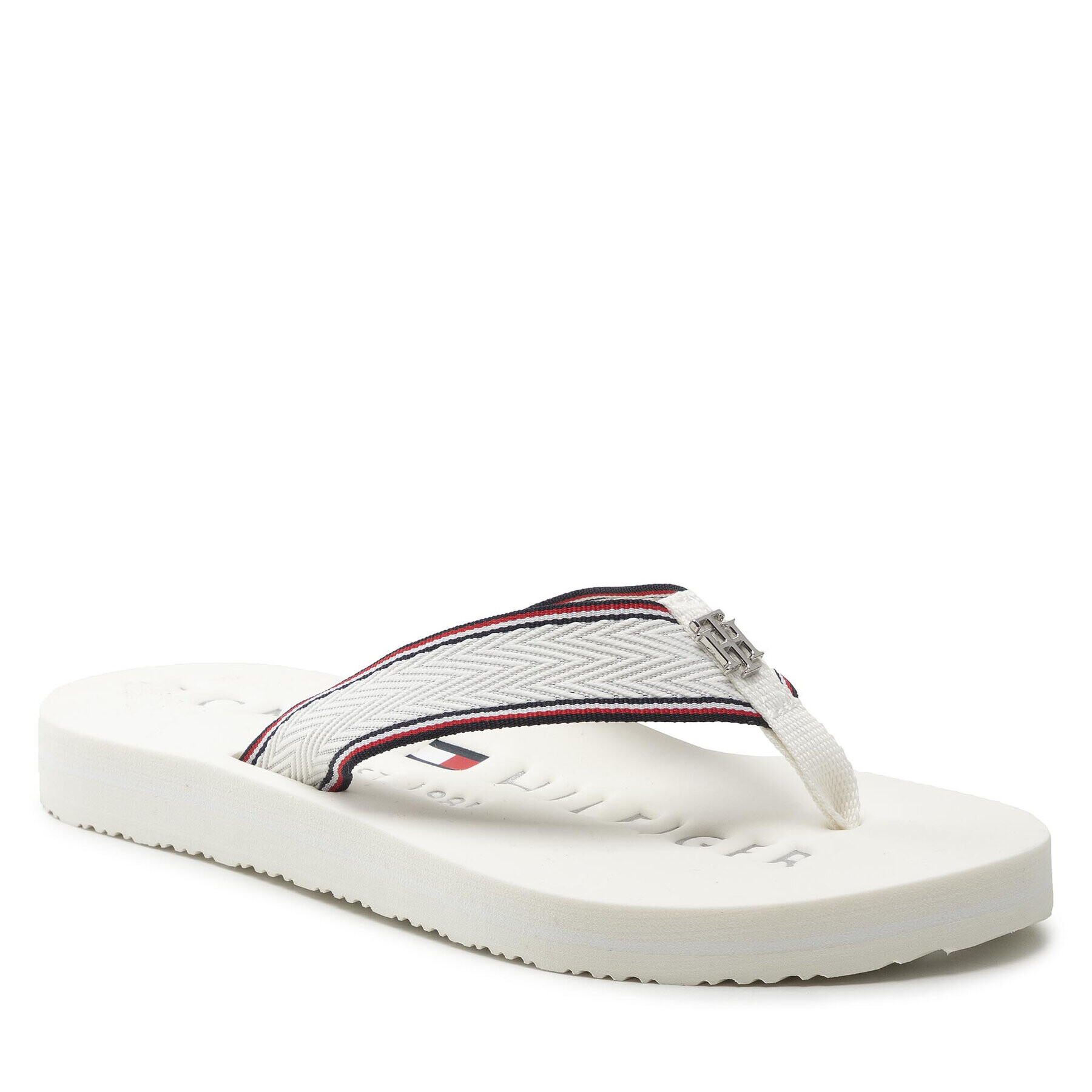 Tommy Hilfiger Flip-flops Hardware Flat Beach Sandal FW0FW06421 Fehér - Pepit.hu