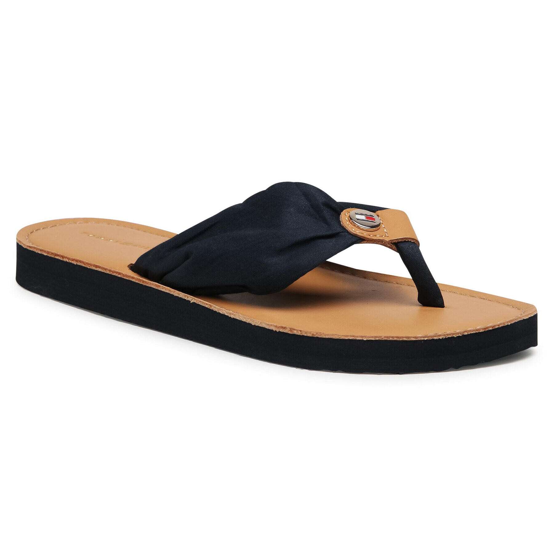 Tommy Hilfiger Flip-flops Leather Footbed Beach Sandal FW0FW05677 Sötétkék - Pepit.hu