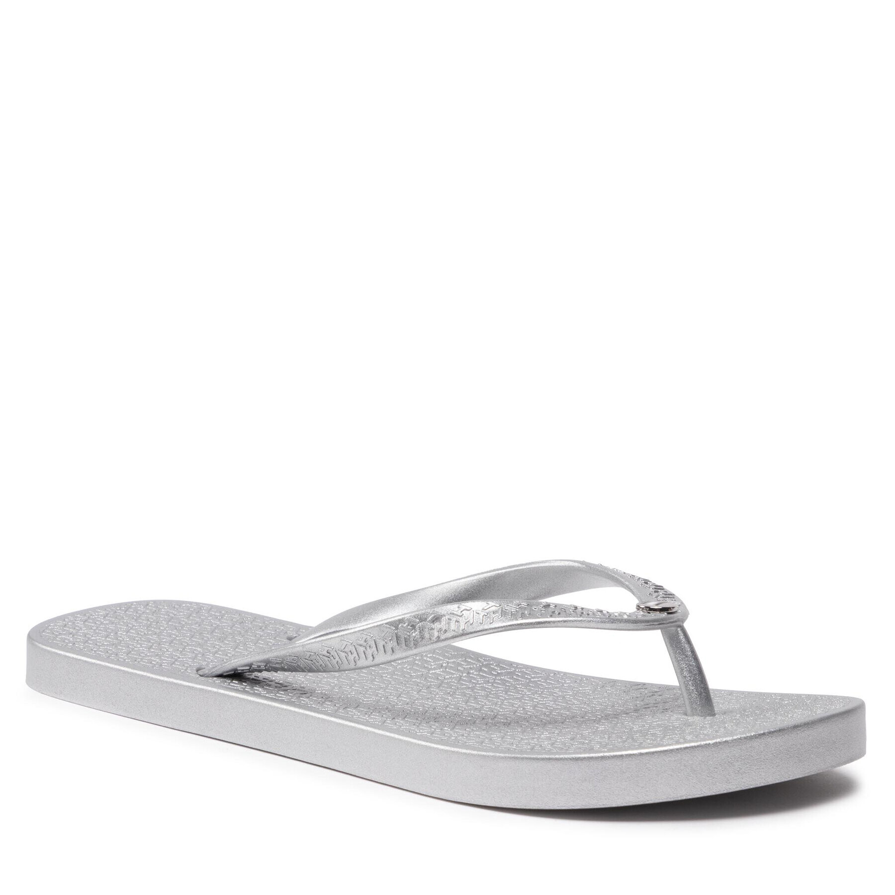 Tommy Hilfiger Flip-flops Metallic Flat Beach Sandal FW0FW06445 Ezüst - Pepit.hu