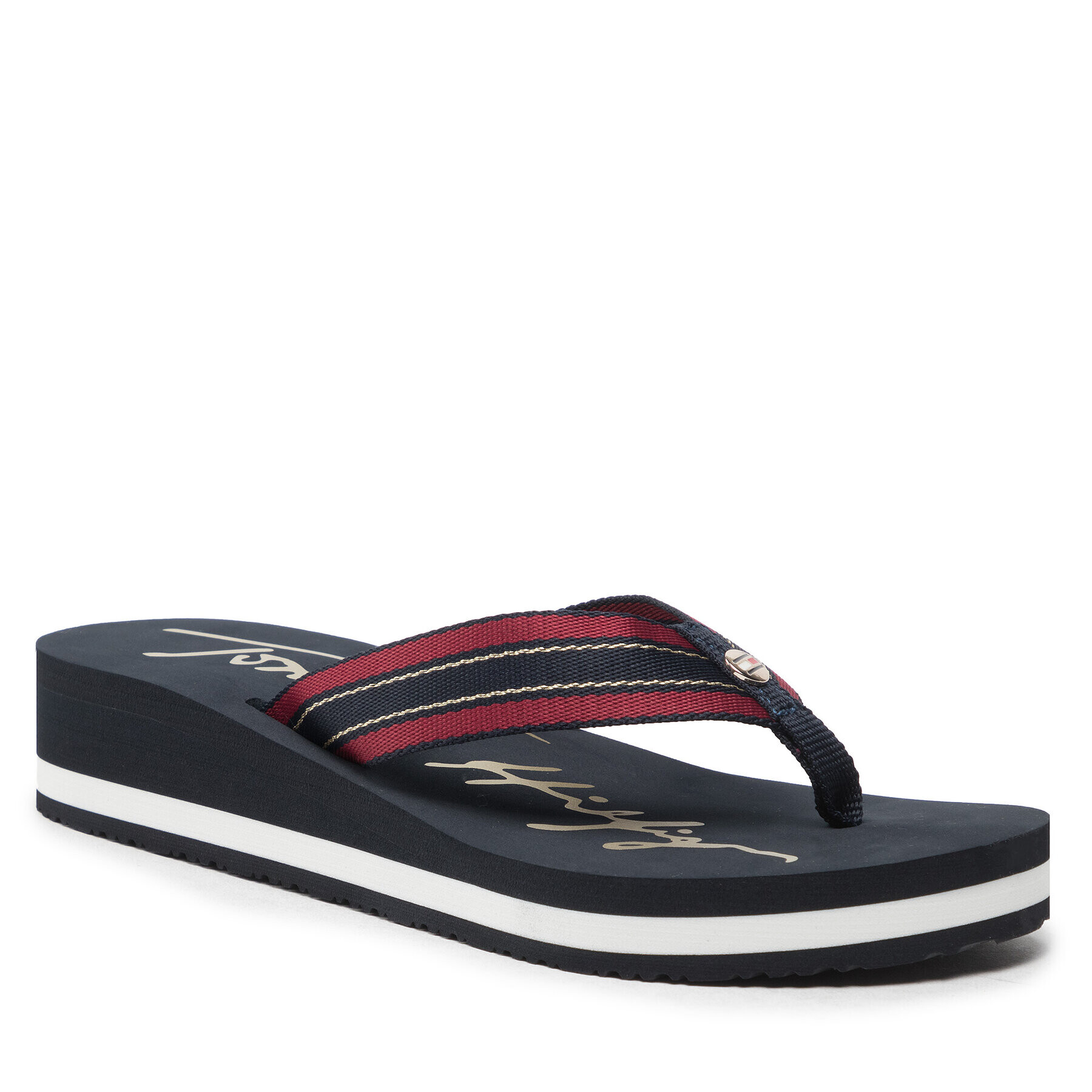 Tommy Hilfiger Flip-flops Mid Siganture Beach Sandal Wmn FW0FW06712 Sötétkék - Pepit.hu