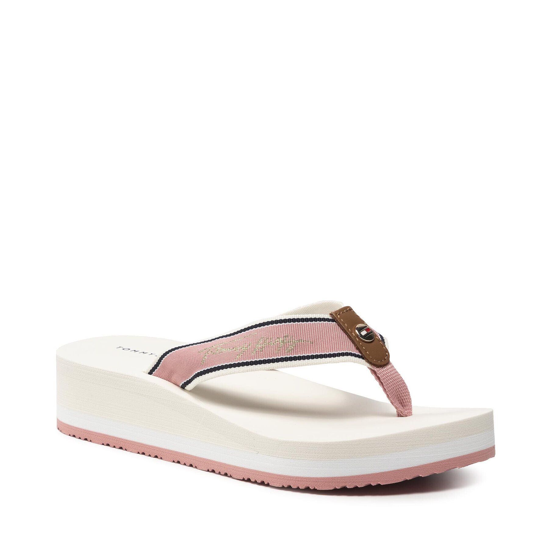 Tommy Hilfiger Flip-flops Mid Wedge Beach Sandal FW0FW05661 Rózsaszín - Pepit.hu