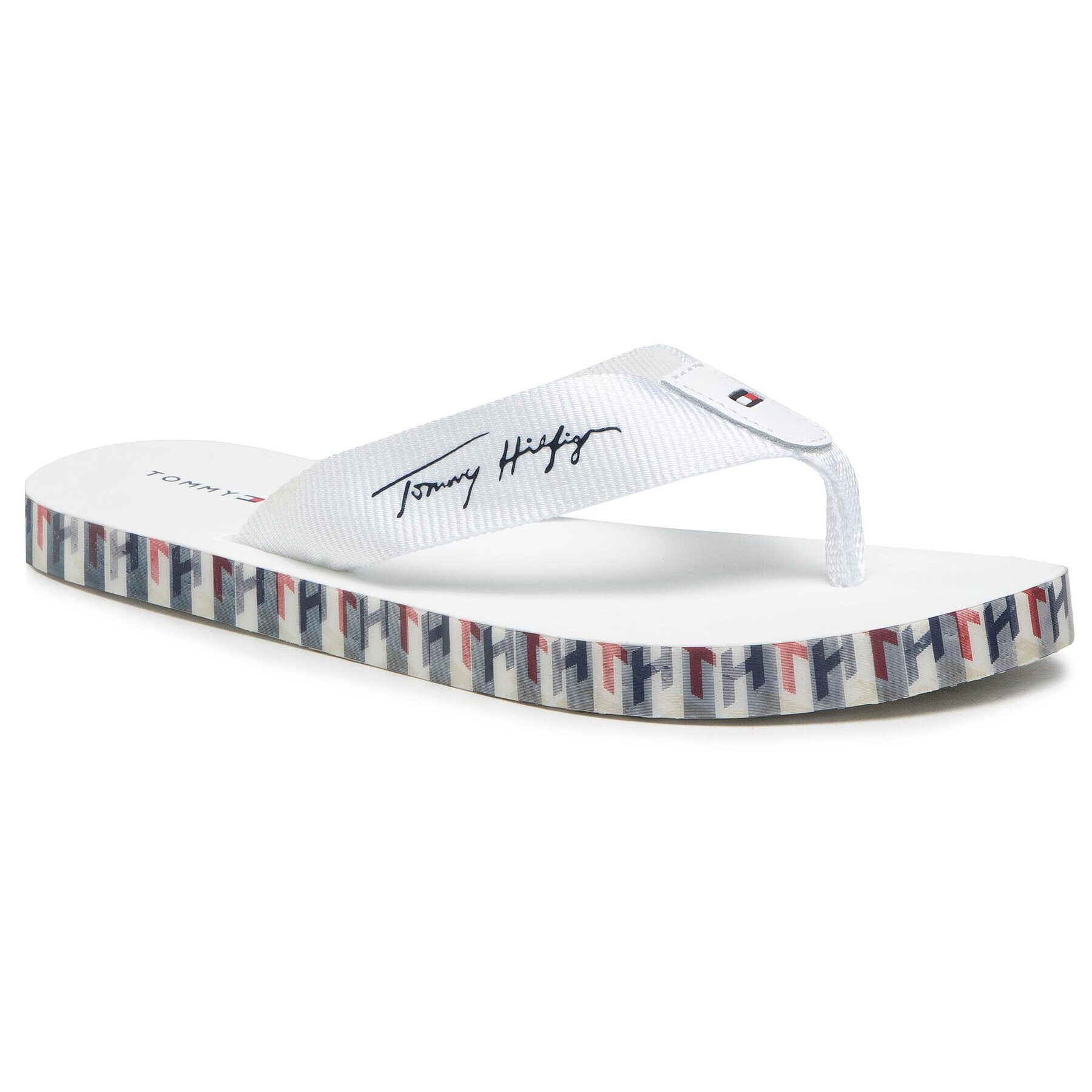 Tommy Hilfiger Flip-flops Monogram Th Beach Sandal FW0FW05660 Fehér - Pepit.hu