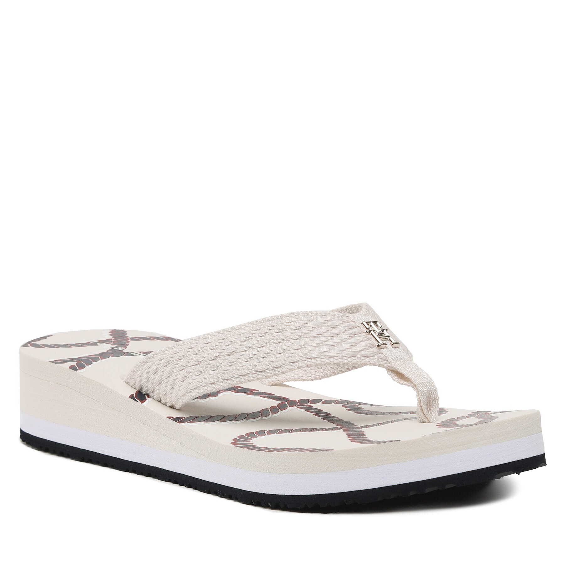 Tommy Hilfiger Flip-flops Rope M Wedge Sandal FW0FW07148 Ekru - Pepit.hu