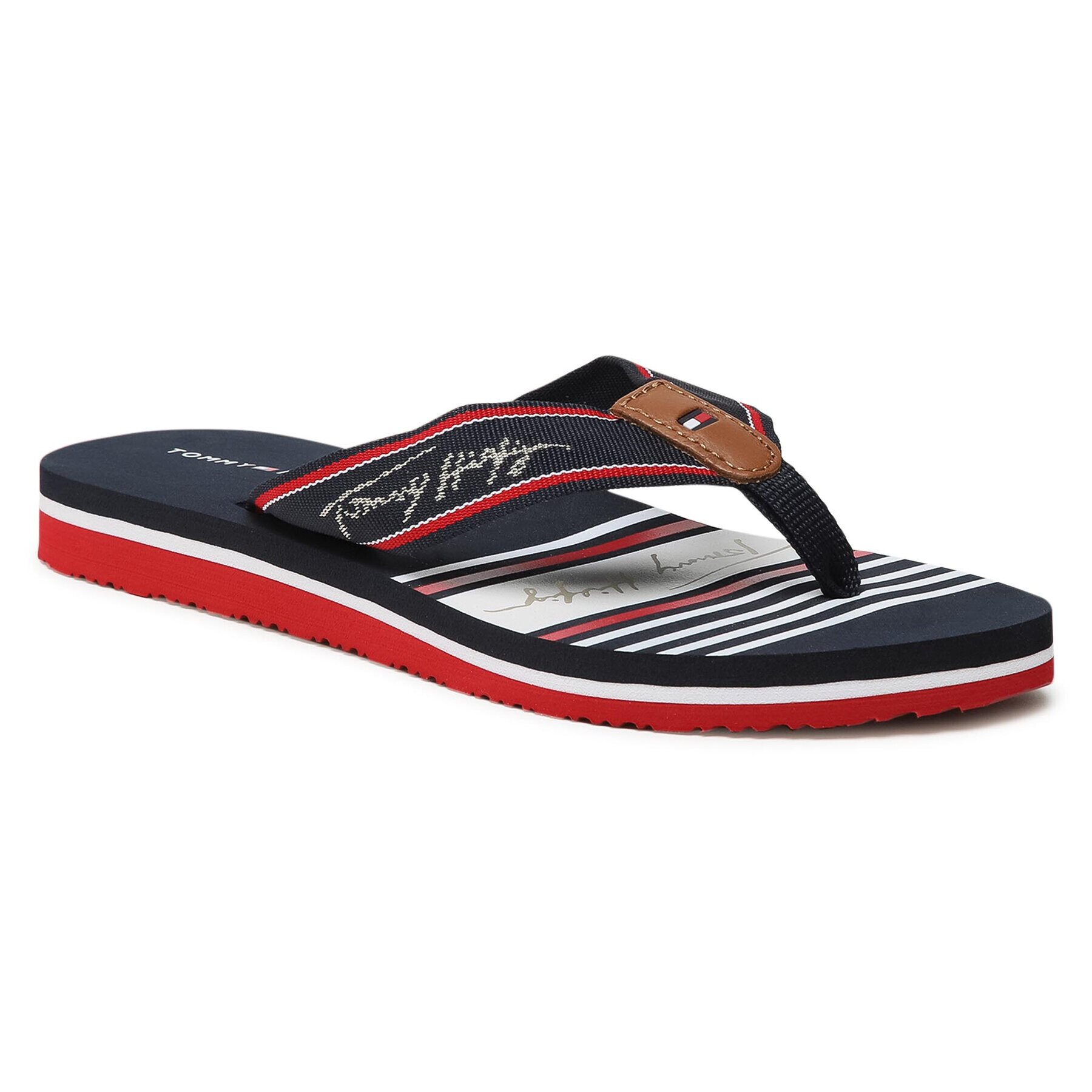 Tommy Hilfiger Flip-flops Signature Beach Sandal FW0FW05662 Sötétkék - Pepit.hu