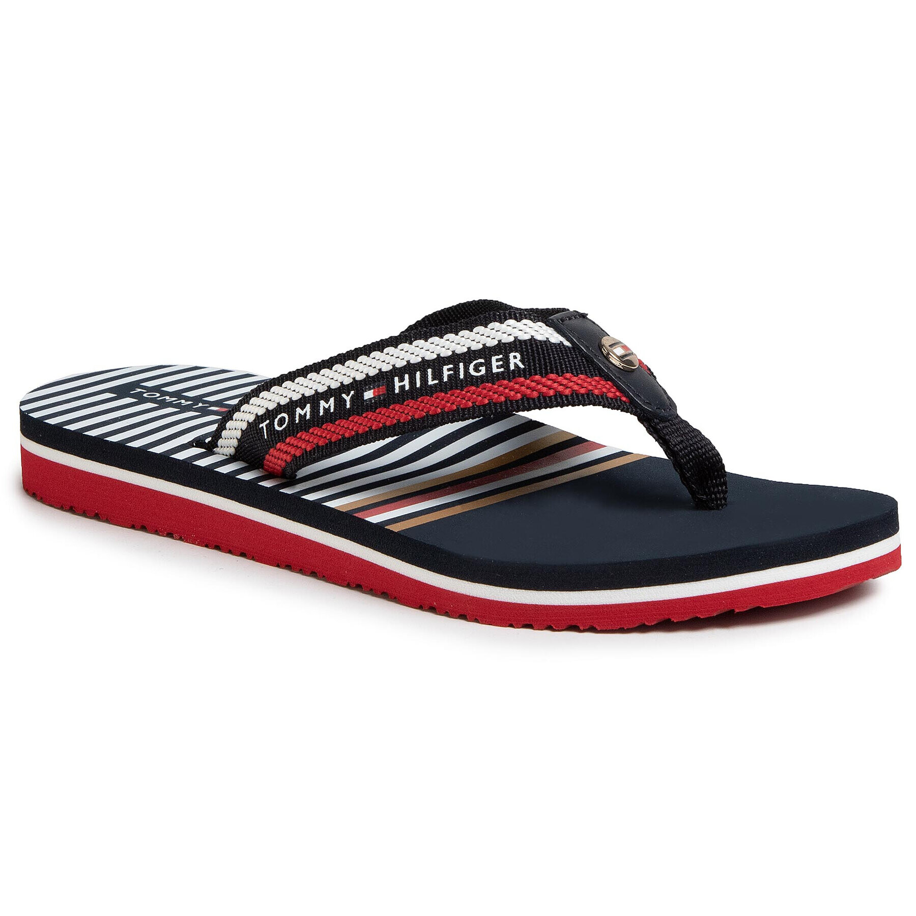 Tommy Hilfiger Flip-flops Stripy Flap Beach Sandal FW0FW04799 Sötétkék - Pepit.hu