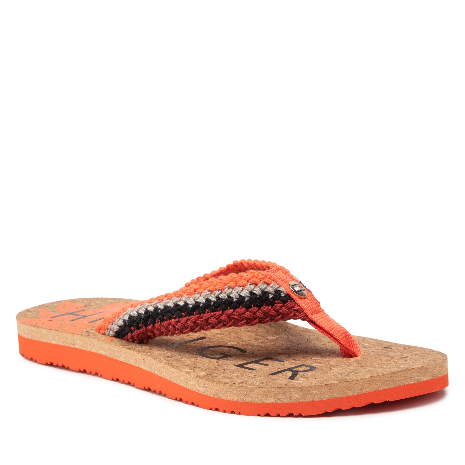 Tommy Hilfiger Flip-flops Th Cork Footbed Beach Sandal FW0FW06425 Narancssárga - Pepit.hu