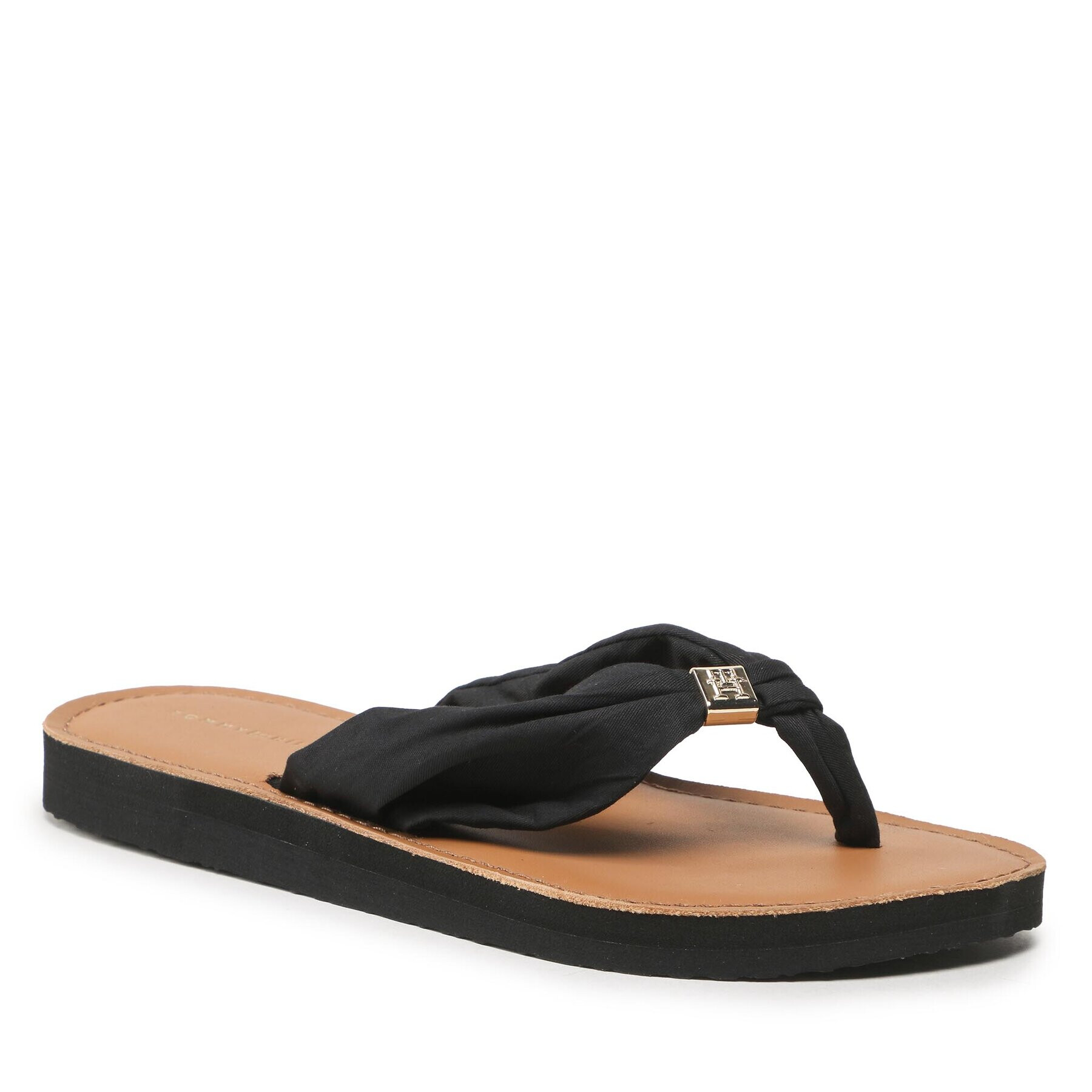 Tommy Hilfiger Flip-flops Th Elevated Beach Sandal FW0FW06985 Fekete - Pepit.hu