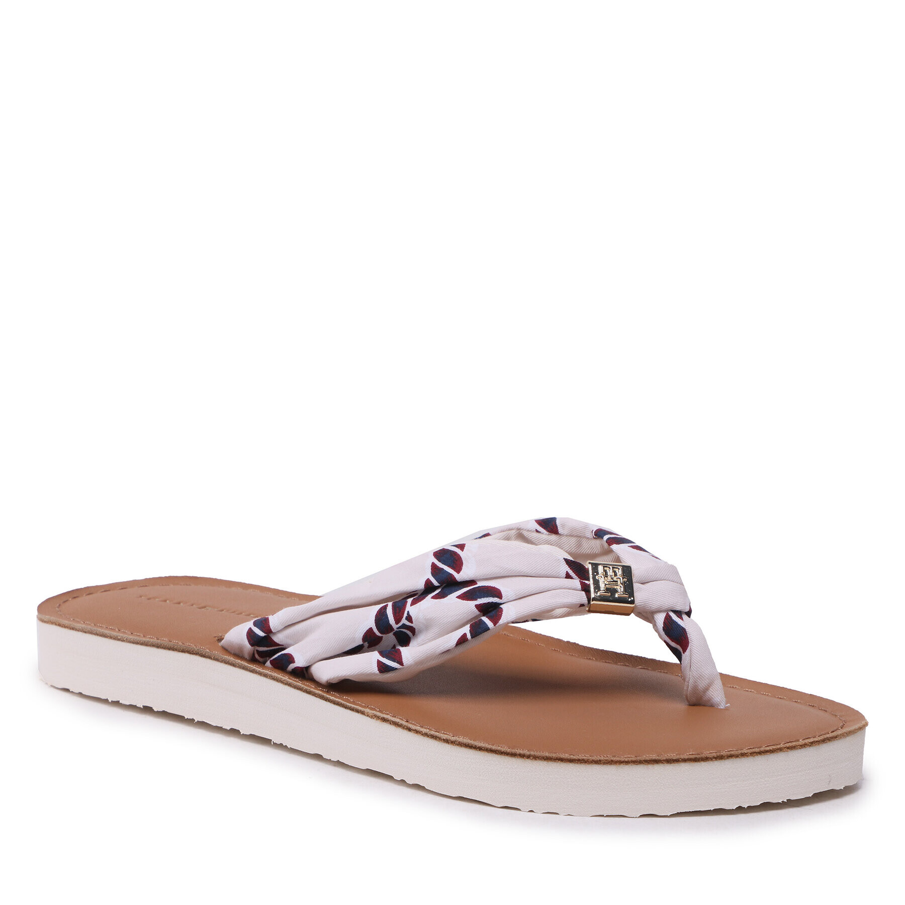 Tommy Hilfiger Flip-flops Th Elevated Beach Sandal Print FW0FW07164 Ekru - Pepit.hu