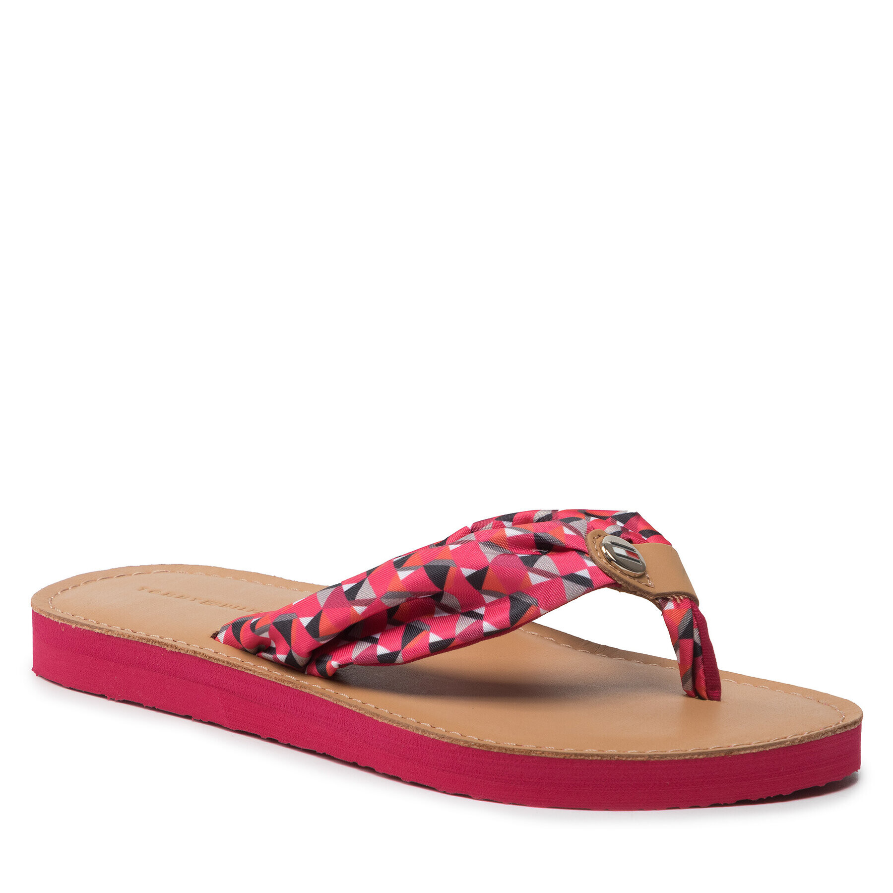 Tommy Hilfiger Flip-flops Th Geo Print Flat Beach Sandal FW0FW06428 Rózsaszín - Pepit.hu