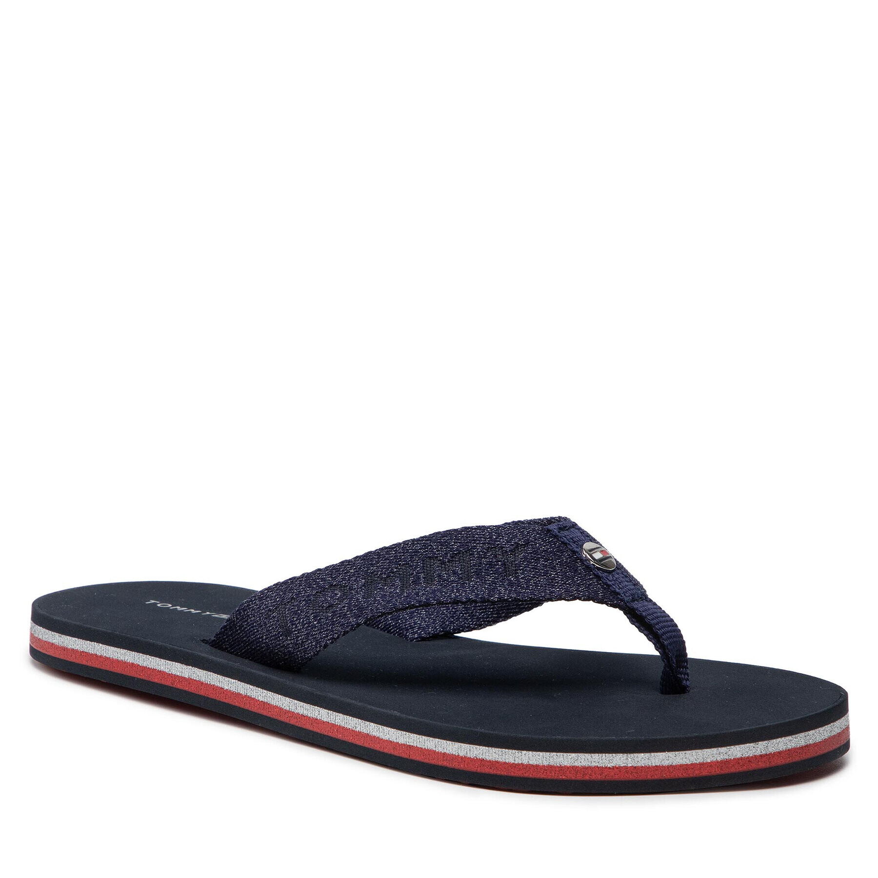 Tommy Hilfiger Flip-flops Th Glitter Wrab Beach Sandal FW0FW06423 Sötétkék - Pepit.hu