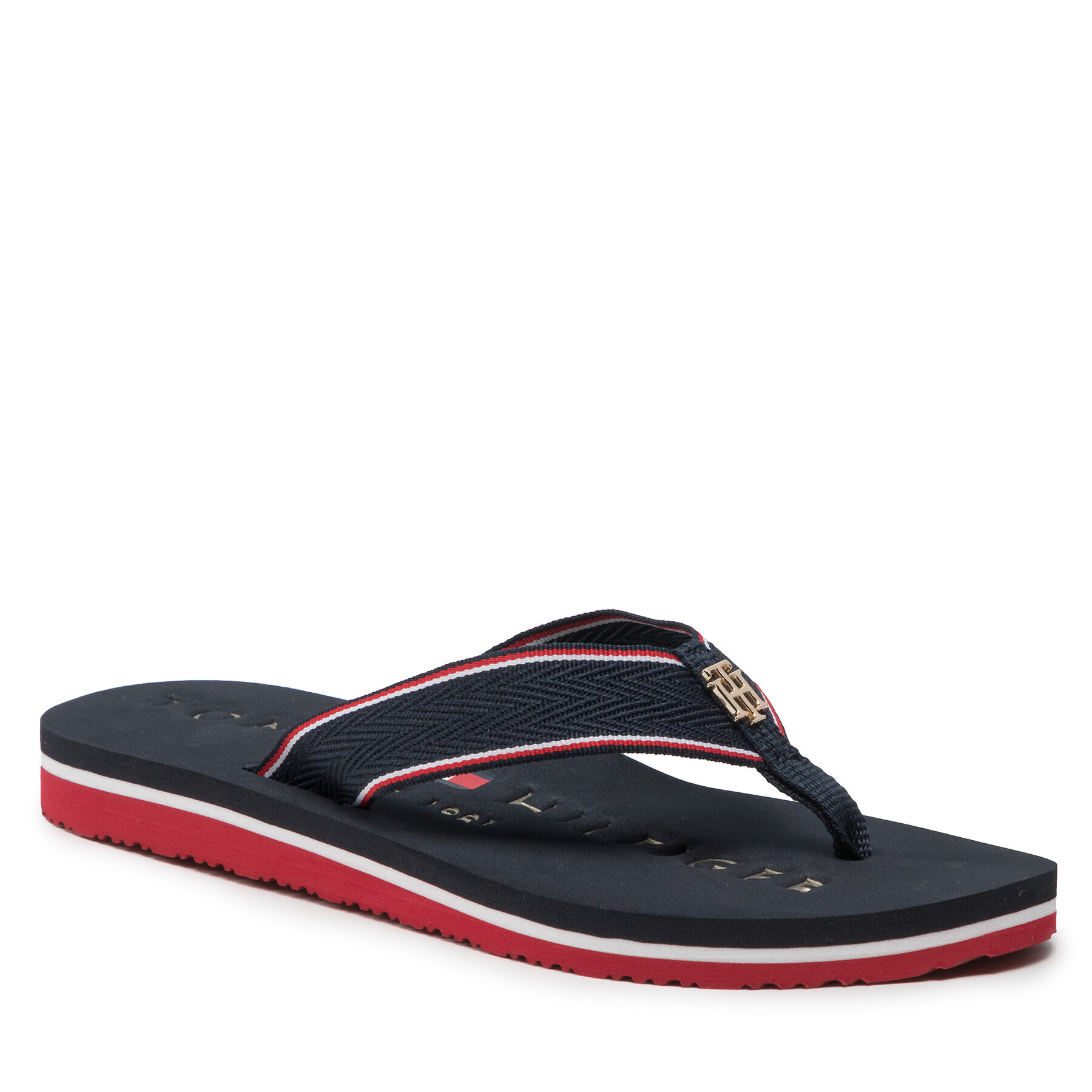 Tommy Hilfiger Flip-flops Th Hardware Flat Beach Sandal FW0FW06421 Sötétkék - Pepit.hu