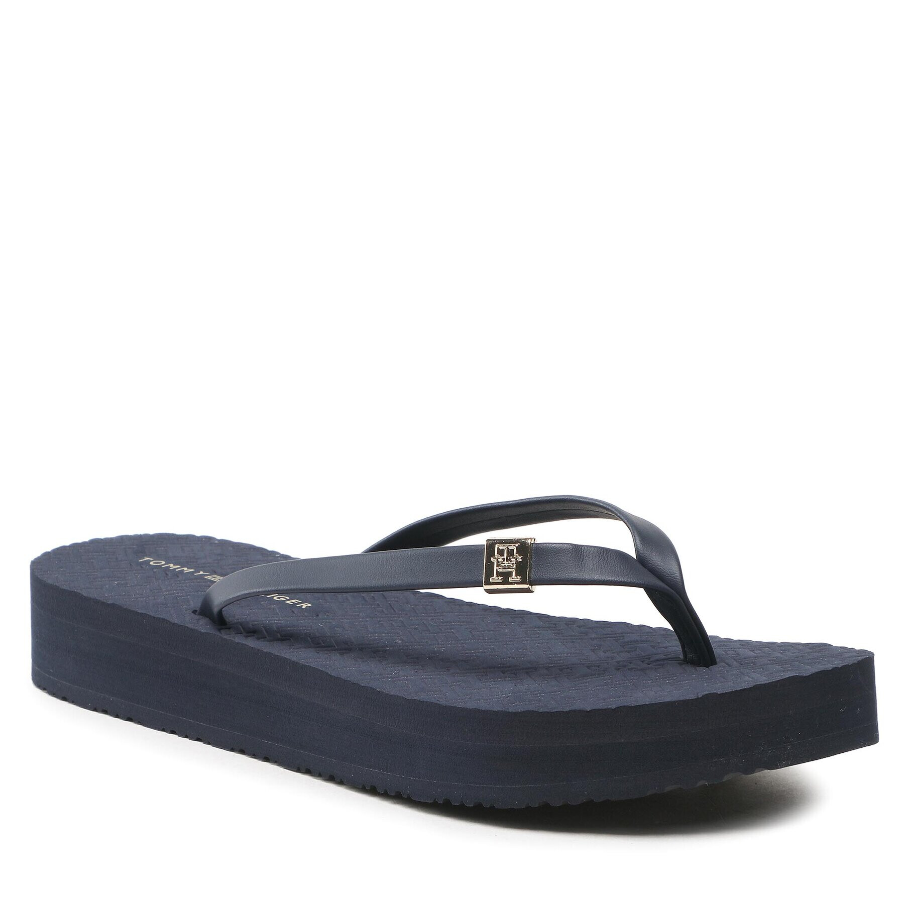 Tommy Hilfiger Flip-flops Th Monogram Flat Sandal FW0FW06964 Sötétkék - Pepit.hu