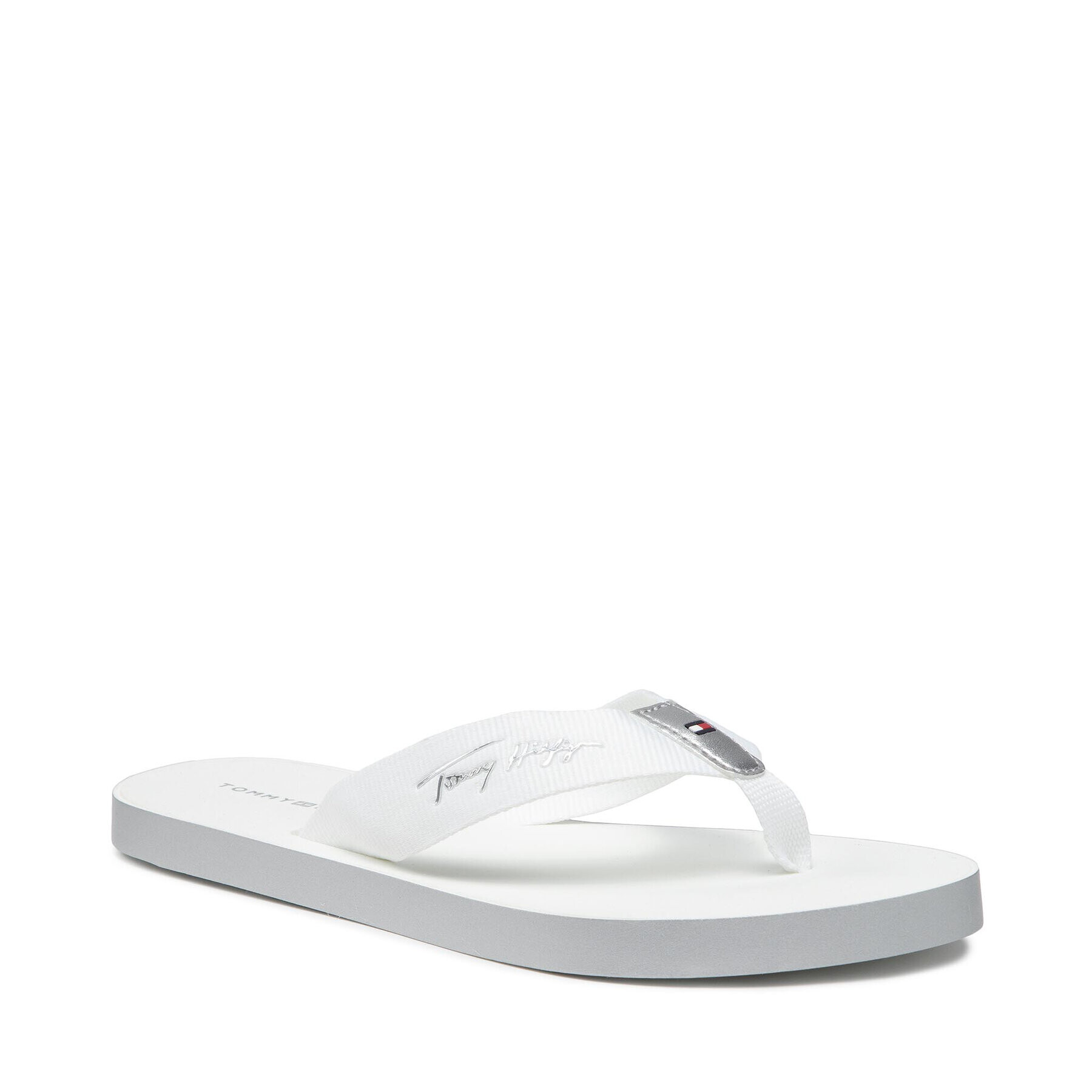 Tommy Hilfiger Flip-flops Tommy Metallic Flat Beach Sandal FW0FW05757 Fehér - Pepit.hu