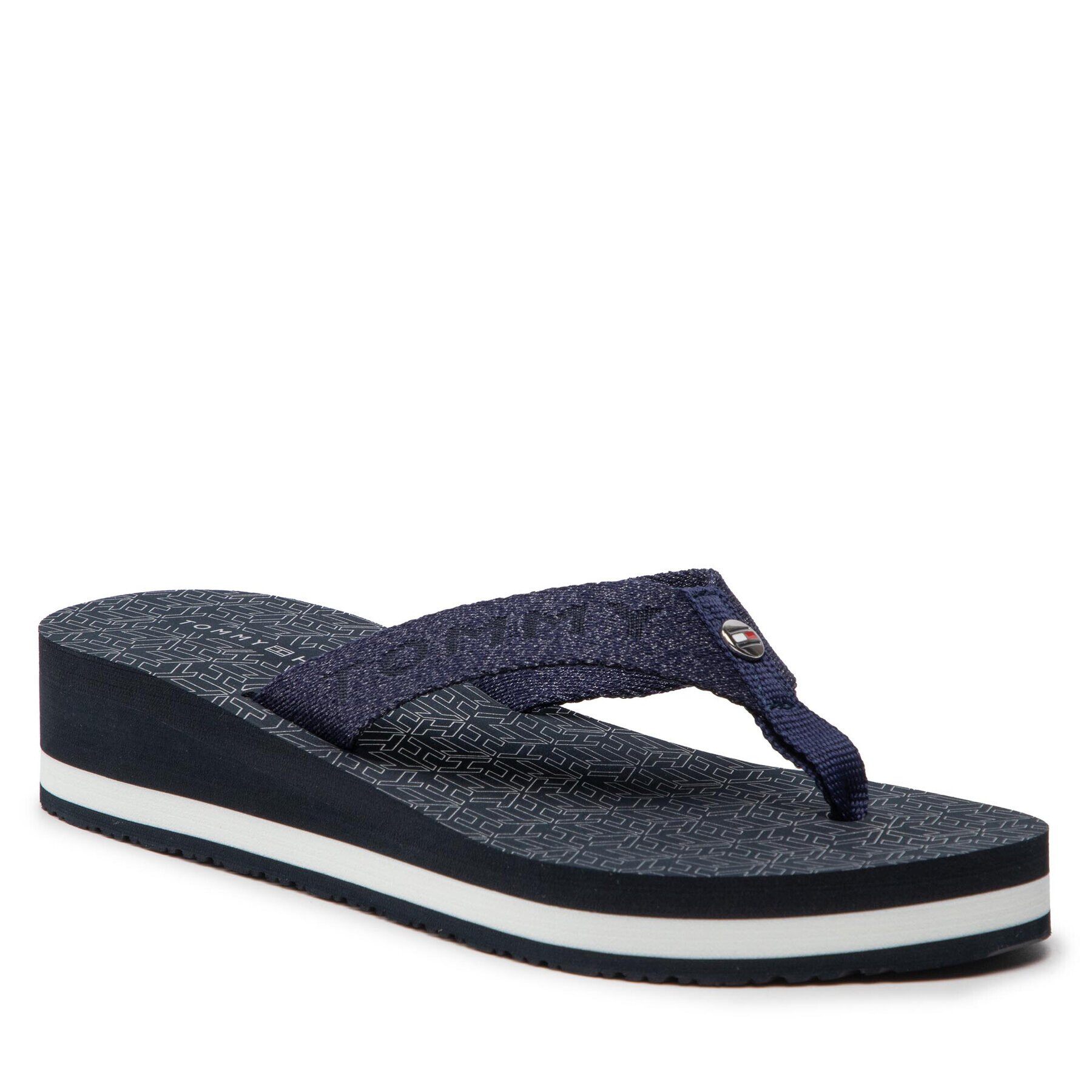 Tommy Hilfiger Flip-flops Webbing Shiny Beach Sandal FW0FW06430 Sötétkék - Pepit.hu