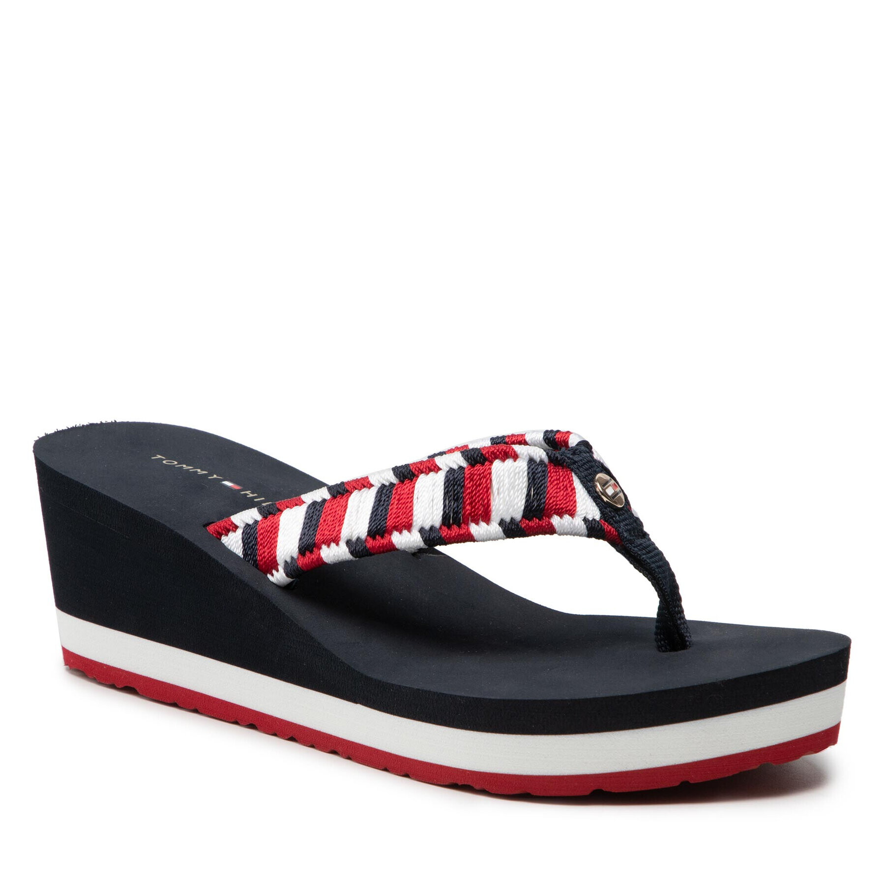 Tommy Hilfiger Flip-flops Woven Webbing Wedge Beach Sandal FW0FW06427 Színes - Pepit.hu