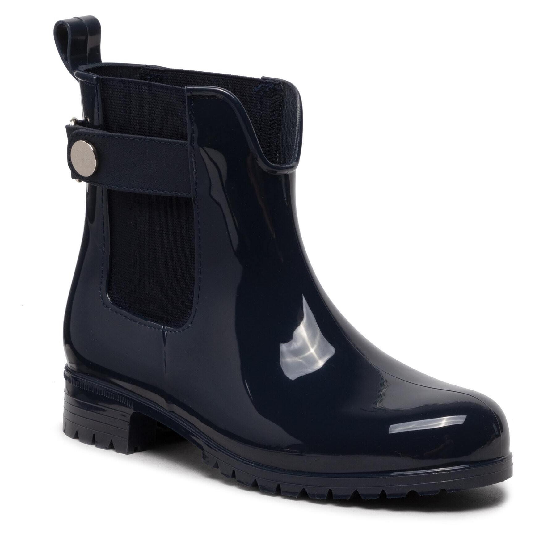 Tommy Hilfiger Gumicsizma Ankle Rainboot With Metal Detail FW0FW06777 Sötétkék - Pepit.hu