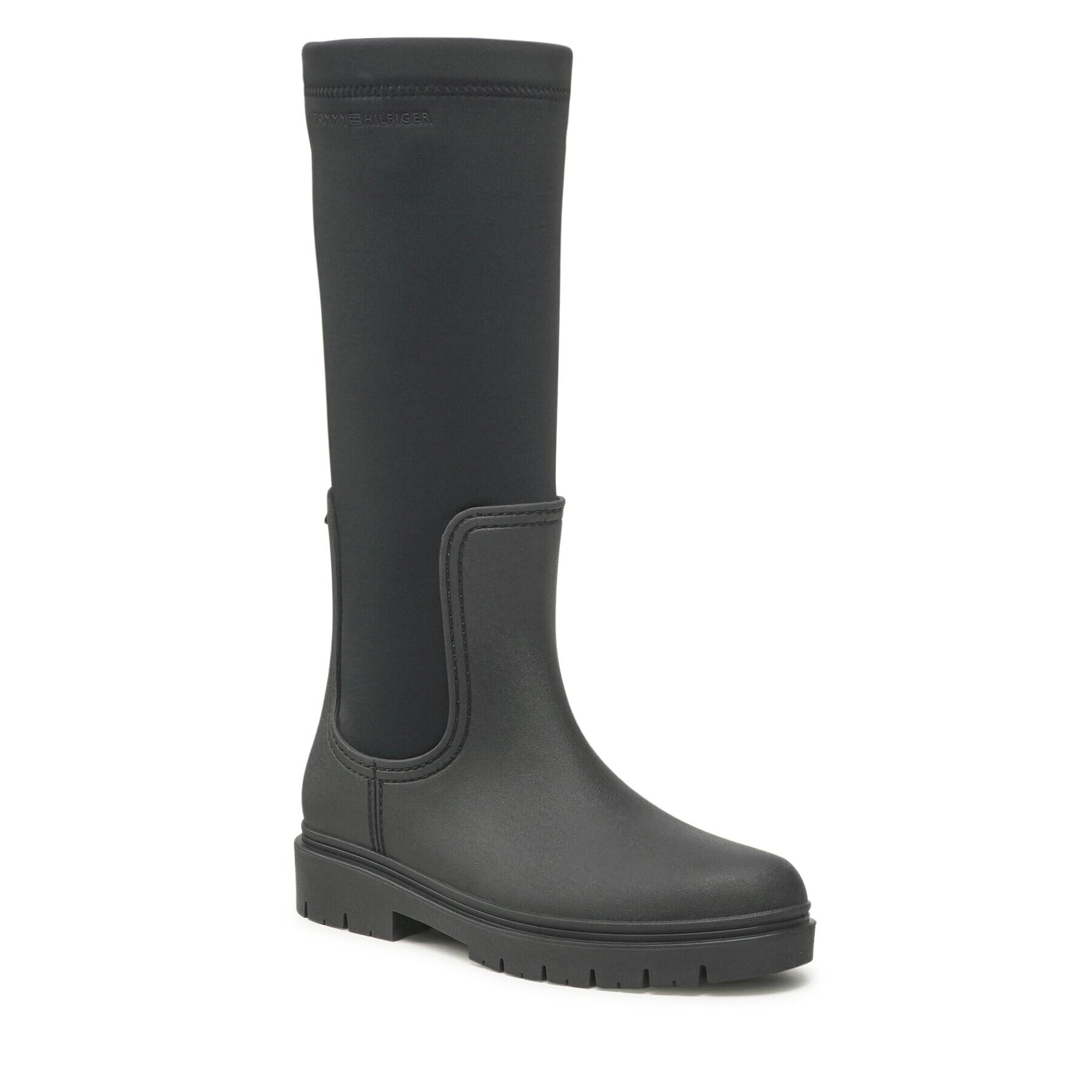 Tommy Hilfiger Gumicsizma Rain Boot Long Shaft FW0FW07064 Fekete - Pepit.hu