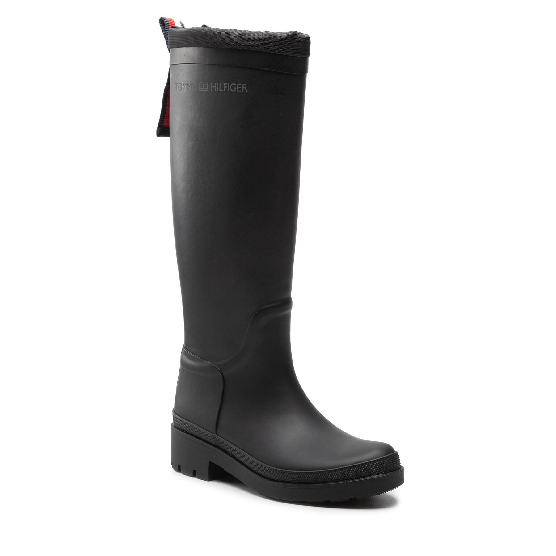 Tommy Hilfiger Gumicsizma Th Overknee Rainboot Monogram FW0FW06868 Fekete - Pepit.hu