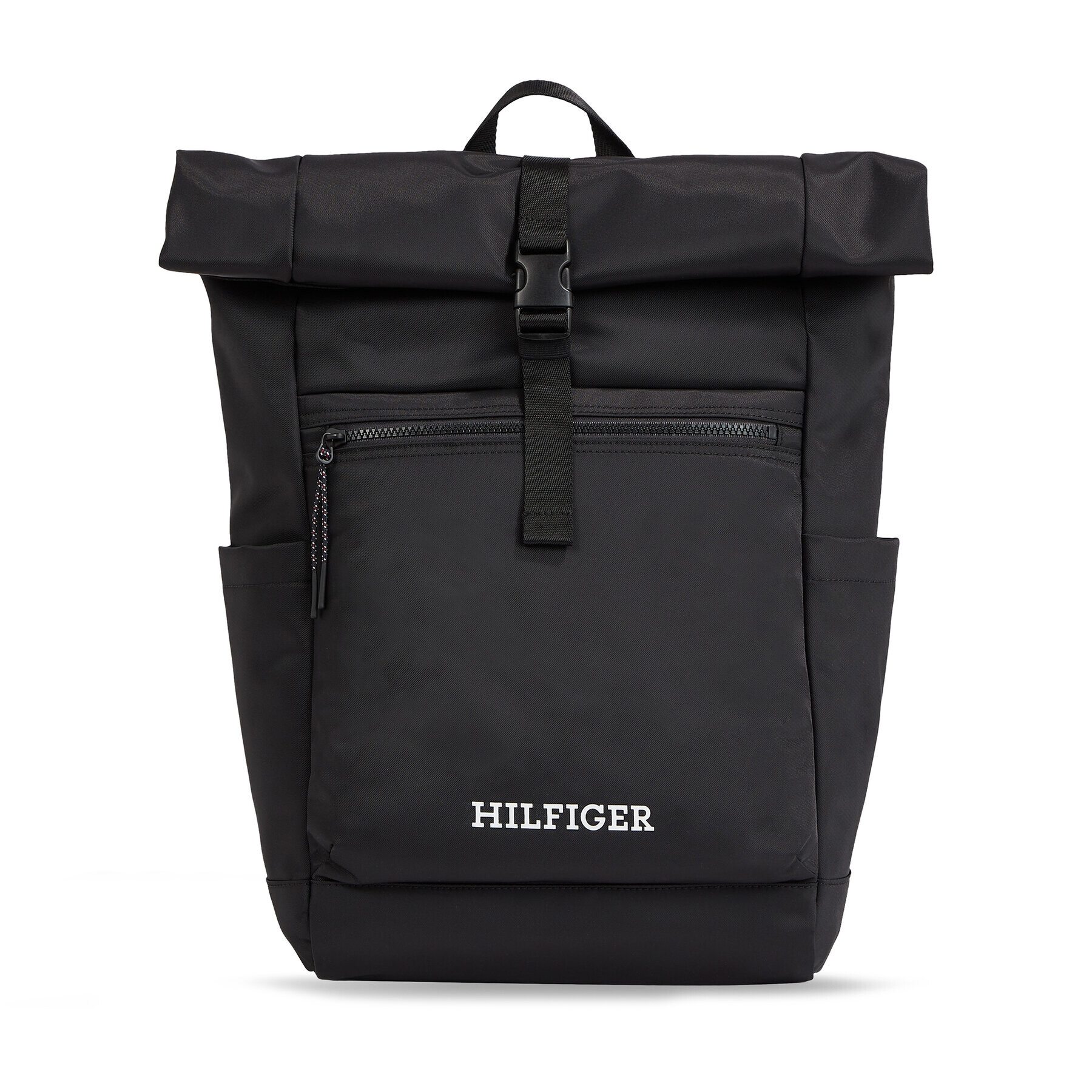 Tommy Hilfiger Hátizsák Th Monotype Rolltop Backpack AM0AM11549 Fekete - Pepit.hu