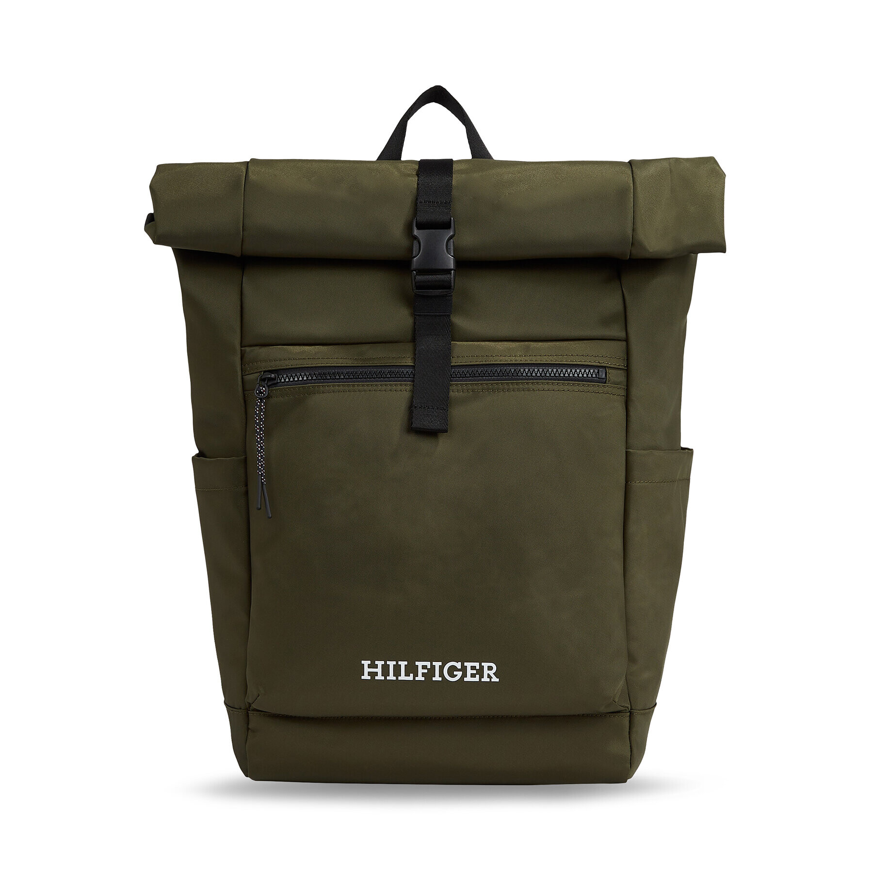 Tommy Hilfiger Hátizsák Th Monotype Rolltop Backpack AM0AM11549 Zöld - Pepit.hu