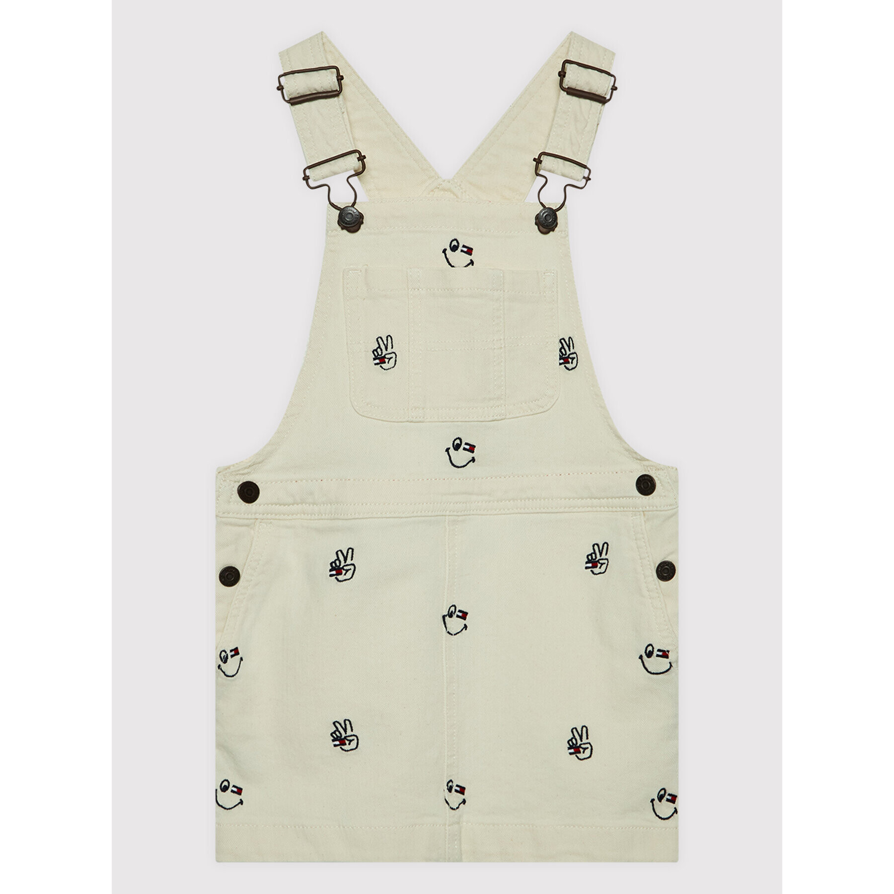 Tommy Hilfiger Hétköznapi ruha Dungaree Critter KG0KG06231 M Bézs Regular Fit - Pepit.hu