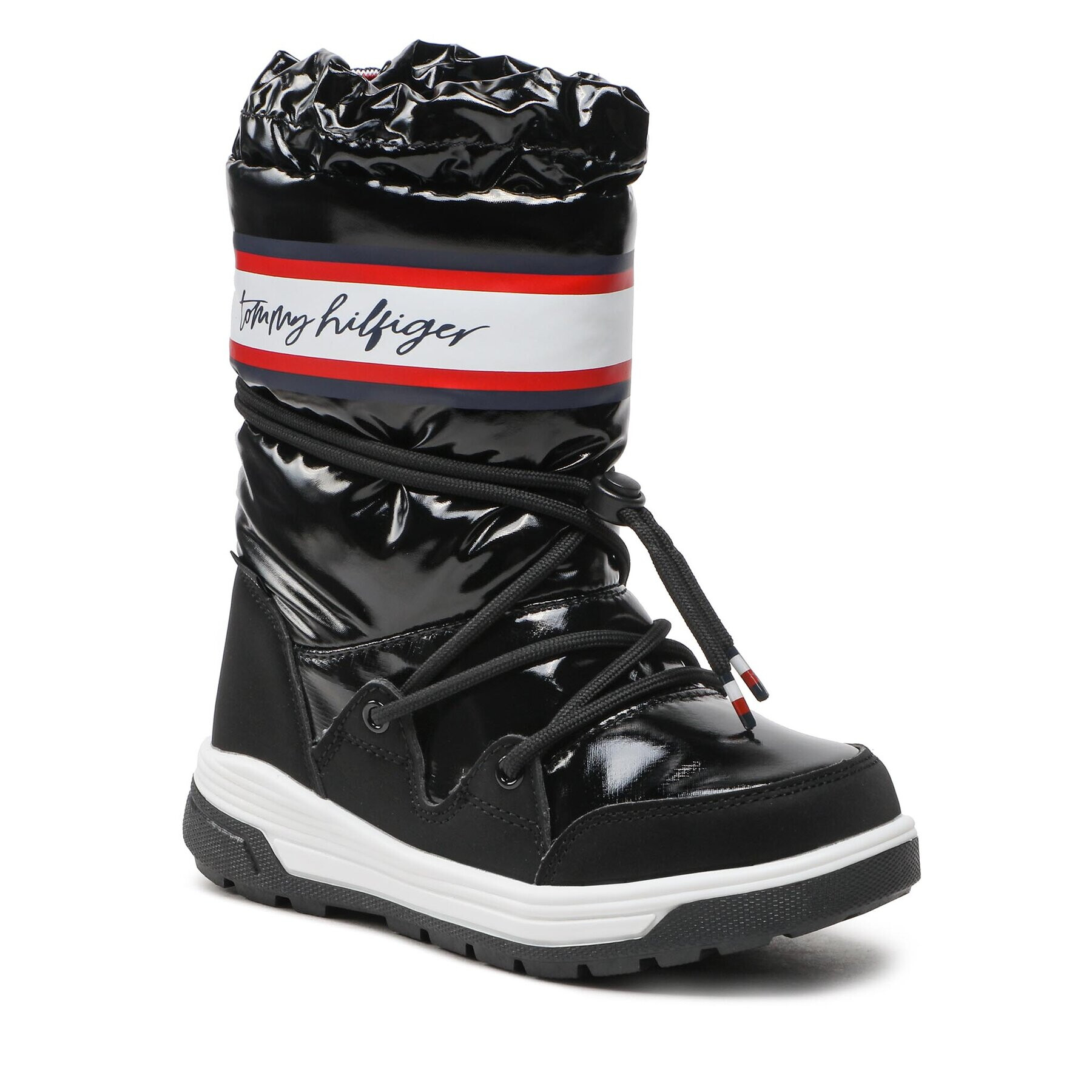 Tommy Hilfiger Hótaposó Snow Boot 3A6-32436-1485 M Fekete - Pepit.hu