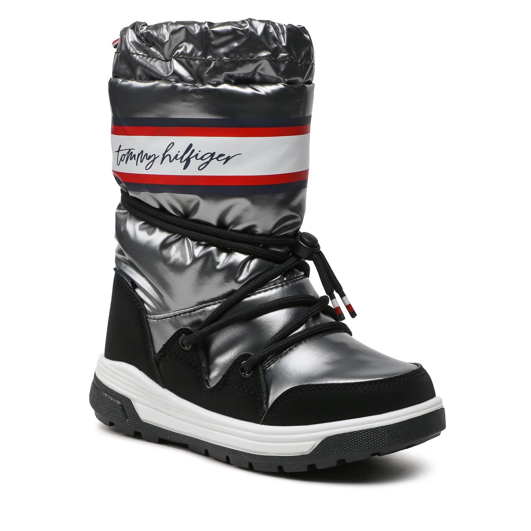 Tommy Hilfiger Hótaposó Snow Boot T3A6-32436-1485 M Ezüst - Pepit.hu