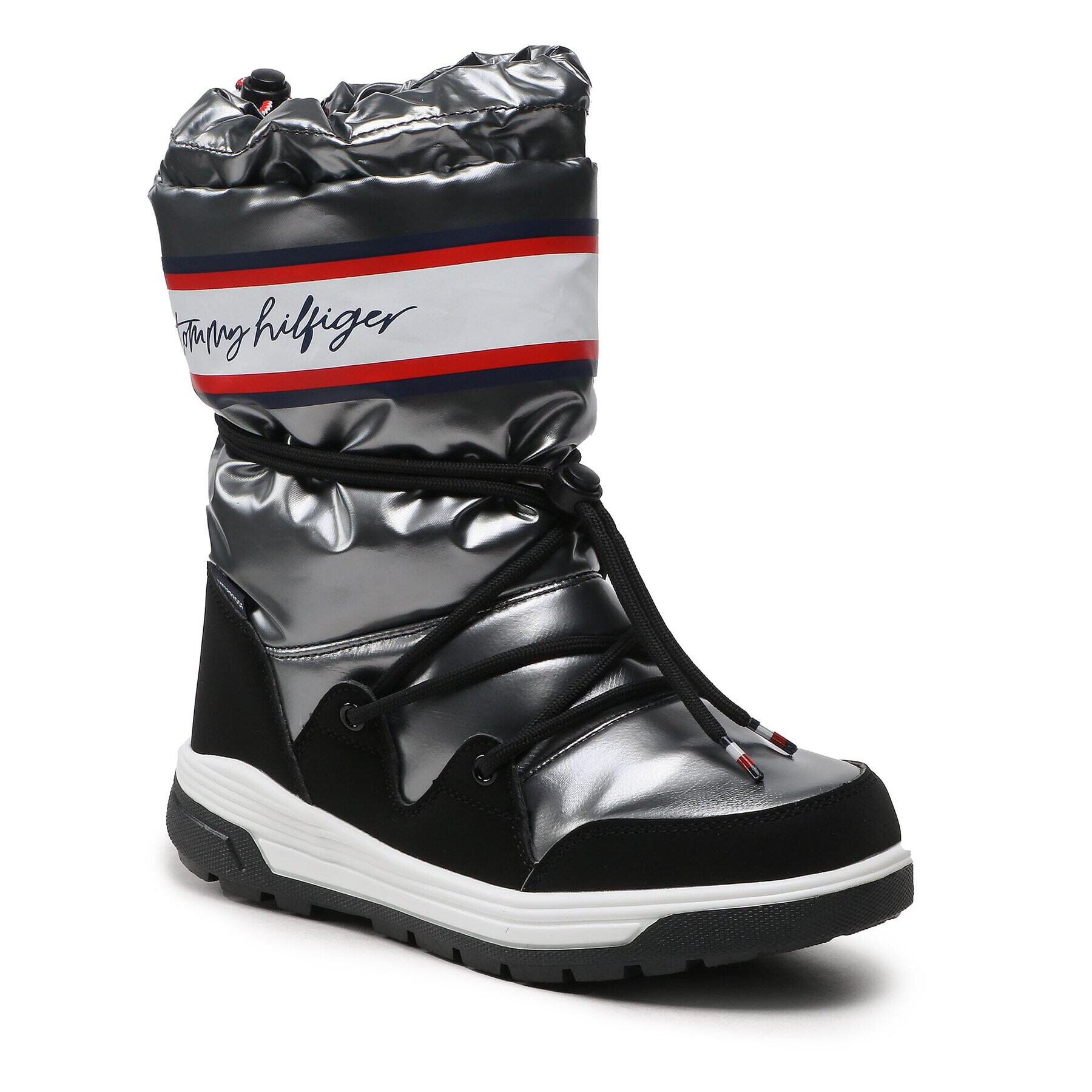 Tommy Hilfiger Hótaposó Snow Boot T3A6-32436-1485 S Ezüst - Pepit.hu