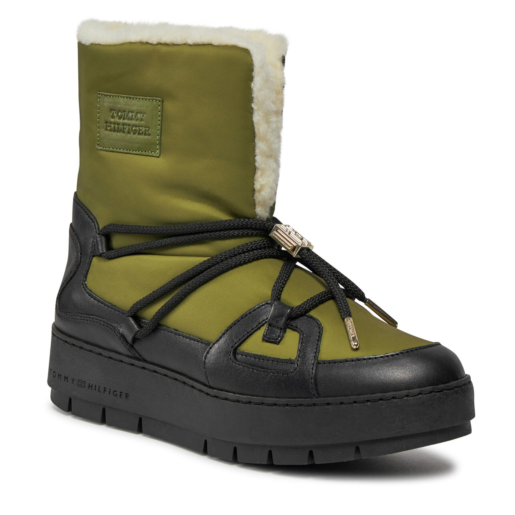 Tommy Hilfiger Hótaposó Tommy Essential Snowboot FW0FW07504 Zöld - Pepit.hu