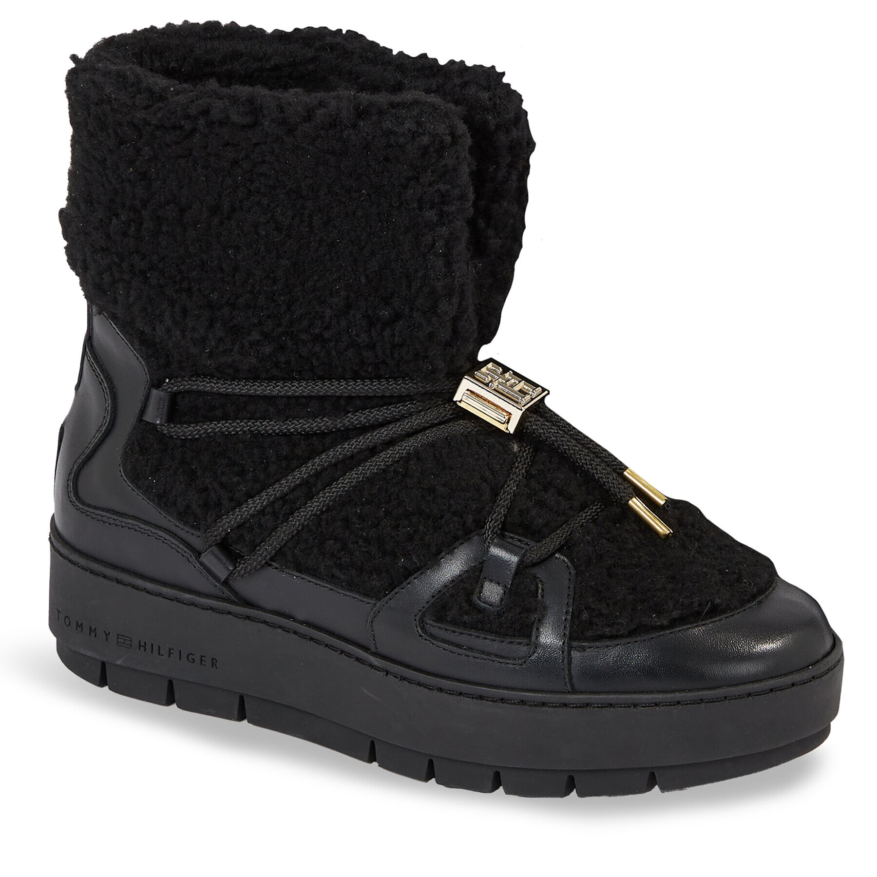 Tommy Hilfiger Hótaposó Tommy Teddy Snowboot FW0FW07505 Fekete - Pepit.hu