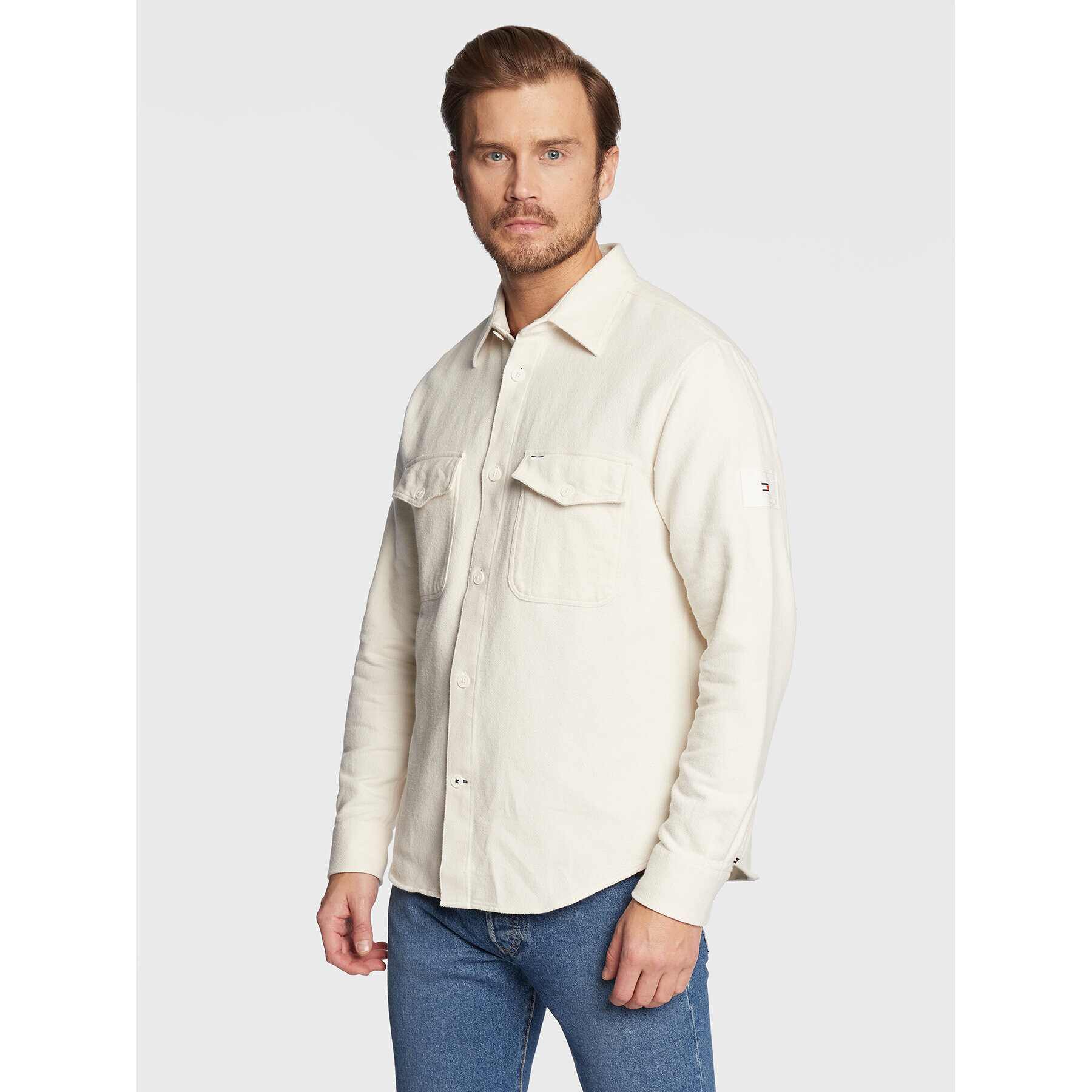 Tommy Hilfiger Ing Brushed MW0MW28364 Fehér Relaxed Fit - Pepit.hu