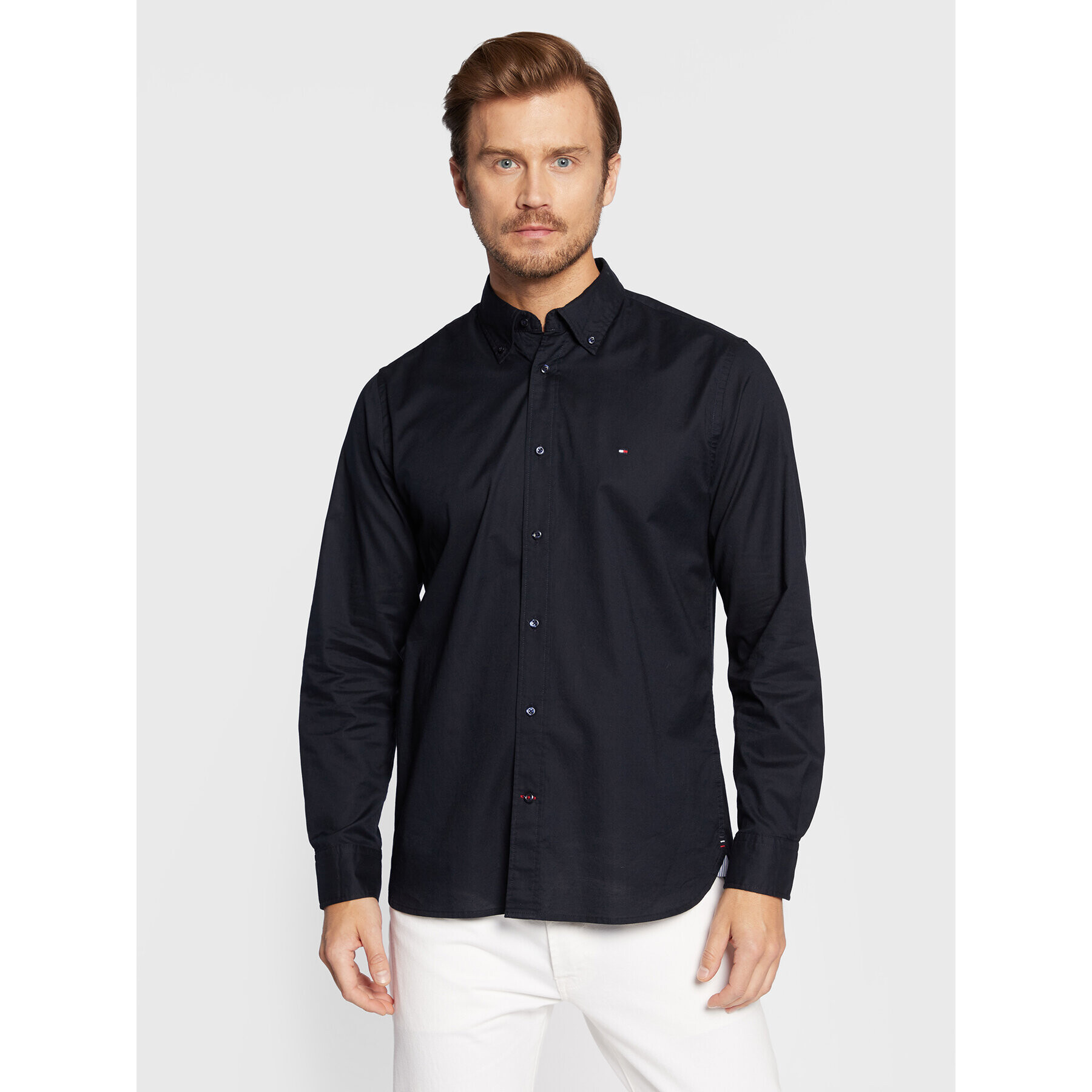 Tommy Hilfiger Ing Core Flex Poplin MW0MW25035 Sötétkék Regular Fit - Pepit.hu