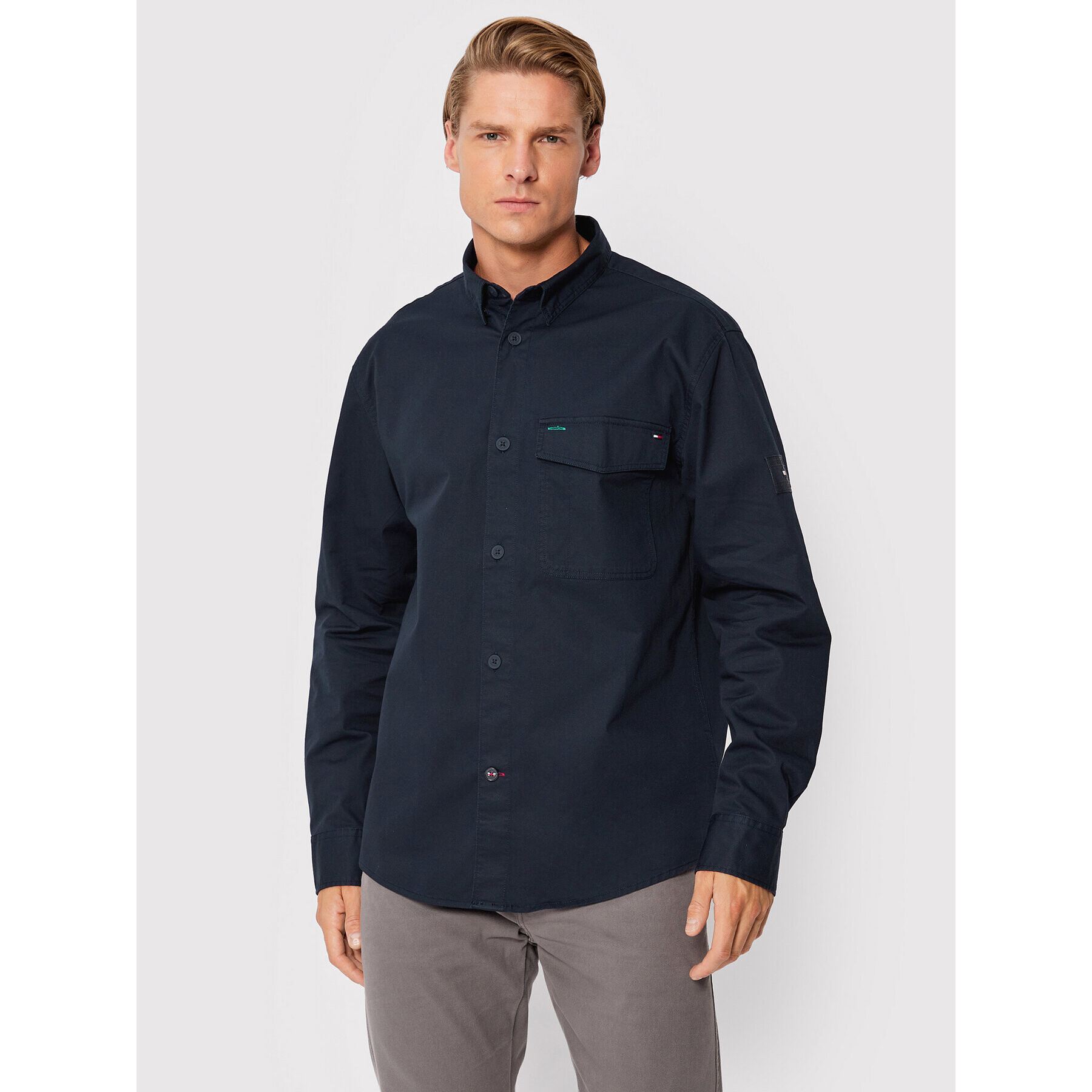 Tommy Hilfiger Ing Lighweight Twill MW0MW25114 Sötétkék Regular Fit - Pepit.hu