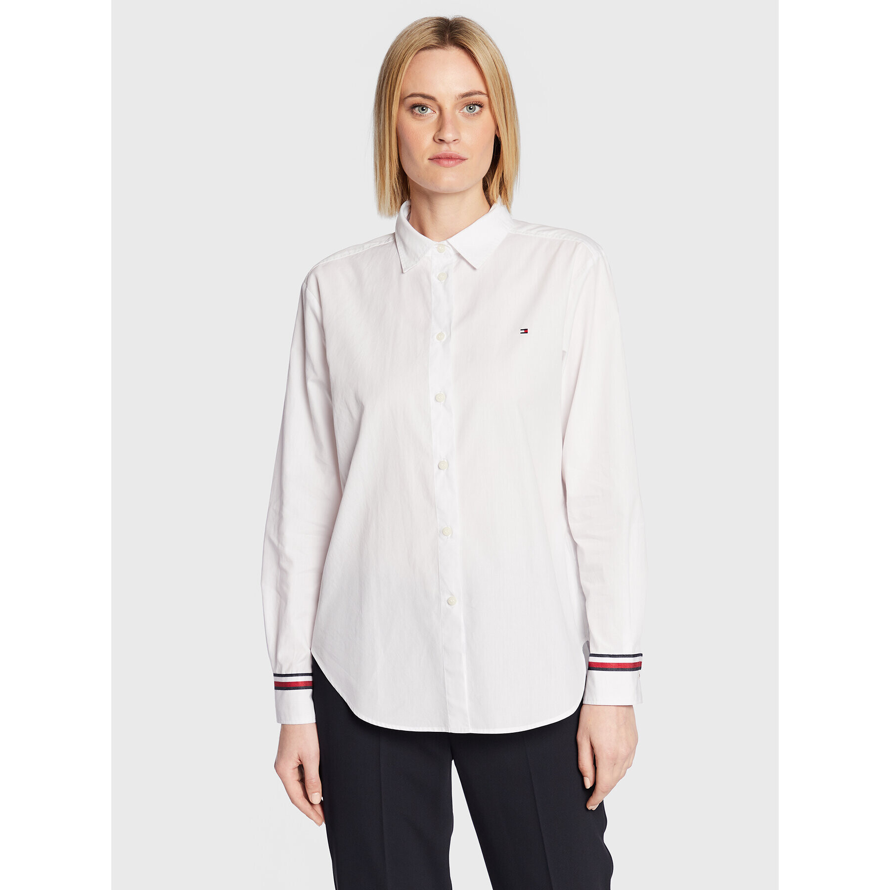 Tommy Hilfiger Ing Monica WW0WW34453 Fehér Relaxed Fit - Pepit.hu