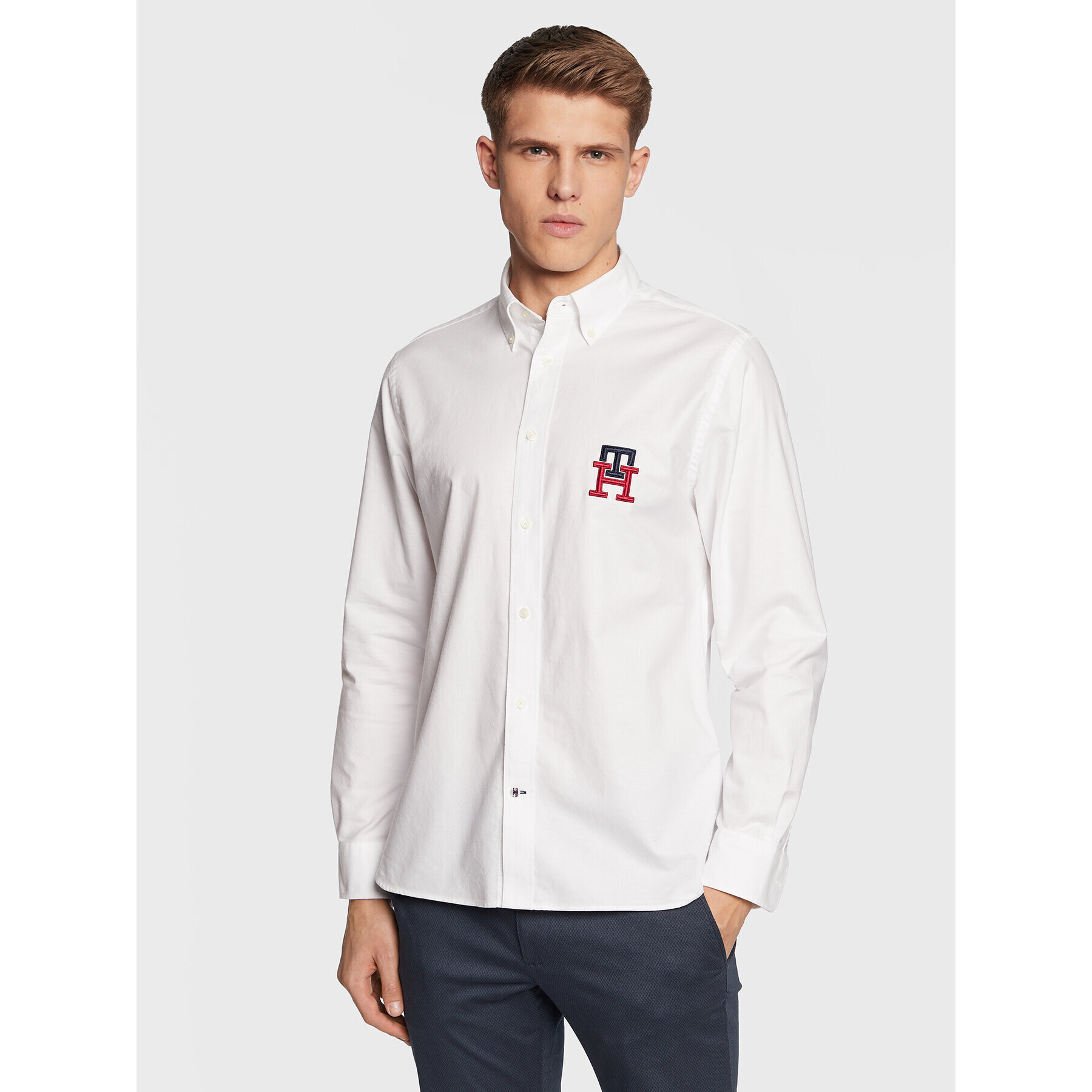 Tommy Hilfiger Ing Monogram Oxford MW0MW28430 Fehér Regular Fit - Pepit.hu