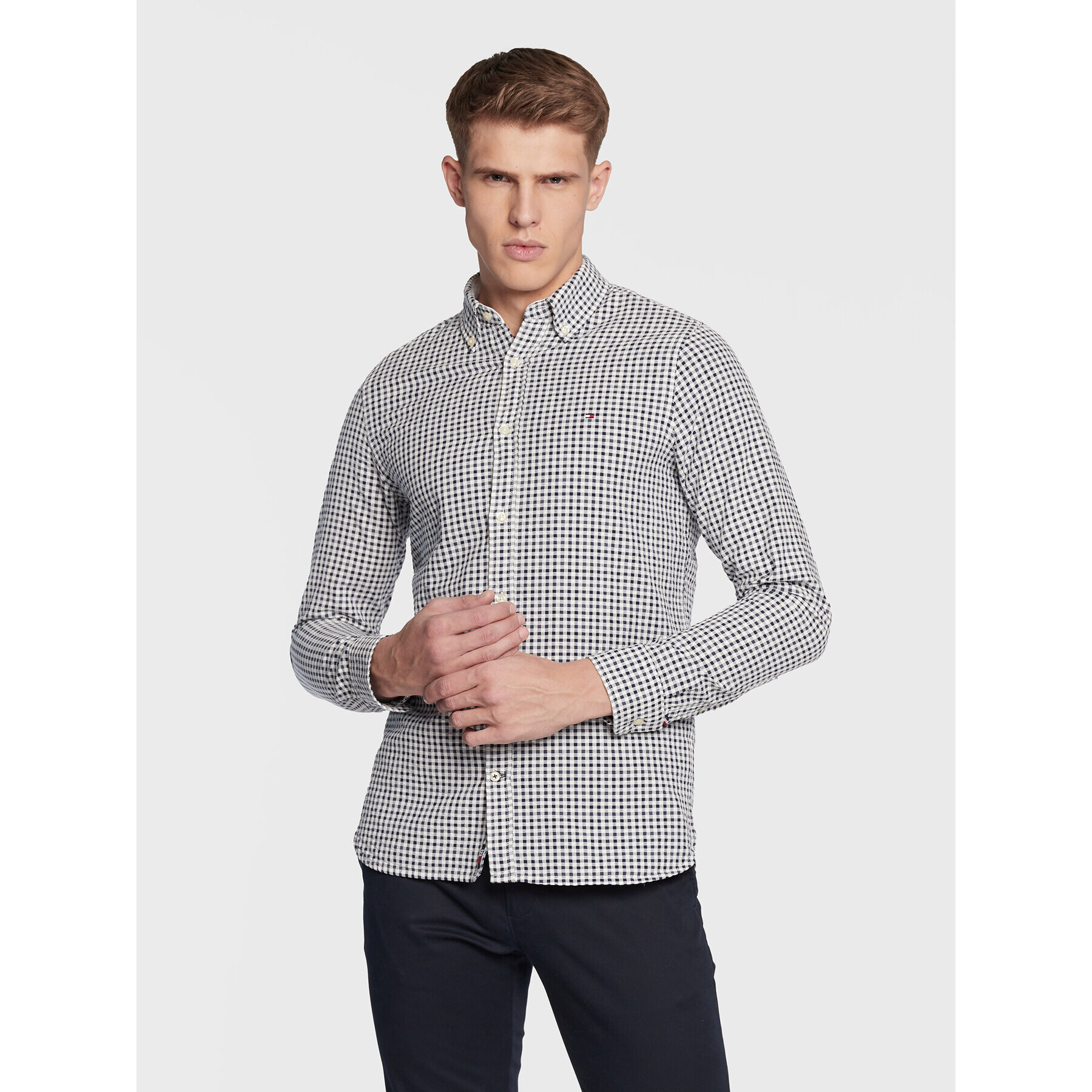 Tommy Hilfiger Ing Multi Gingham MW0MW28326 Fehér Slim Fit - Pepit.hu