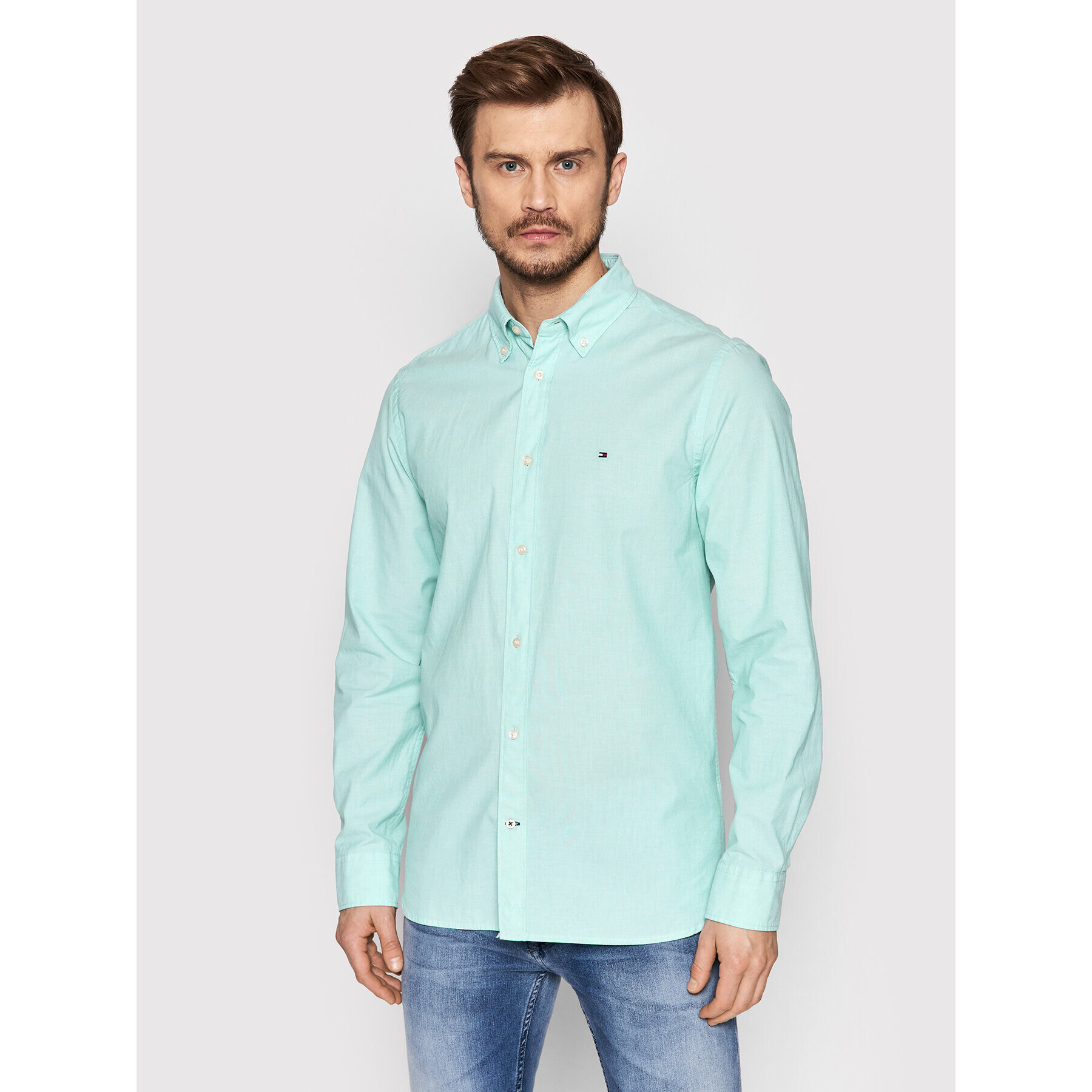 Tommy Hilfiger Ing Natural Soft Poplin MW0MW23118 Kék Regular Fit - Pepit.hu