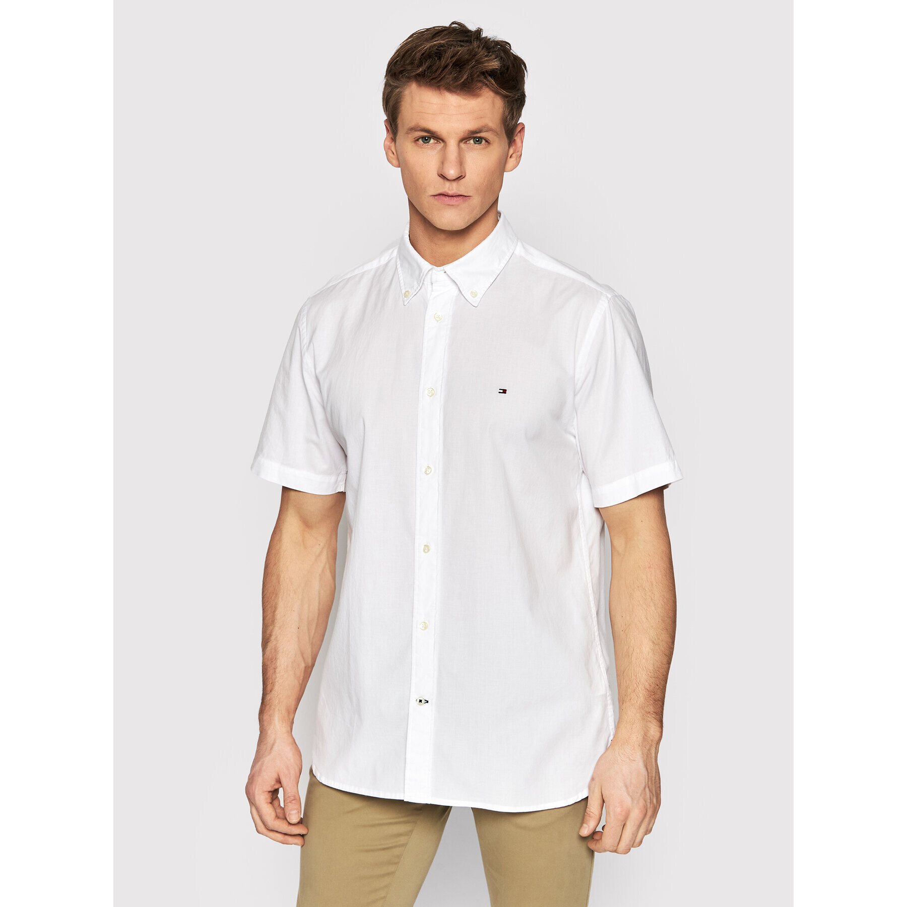 Tommy Hilfiger Ing Natural Soft Poplin MW0MW25105 Fehér Regular Fit - Pepit.hu