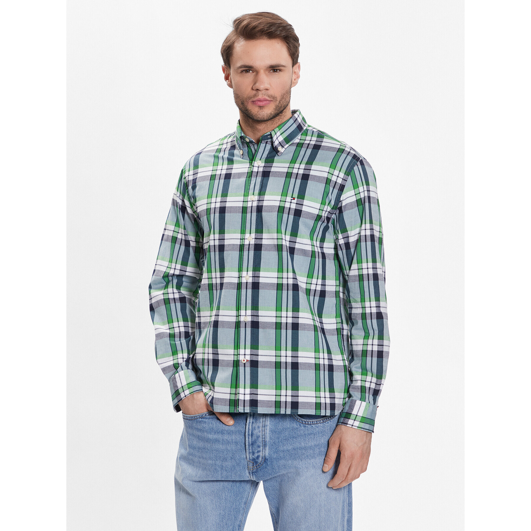 Tommy Hilfiger Ing Natural Soft Tartan MW0MW30683 Színes Regular Fit - Pepit.hu