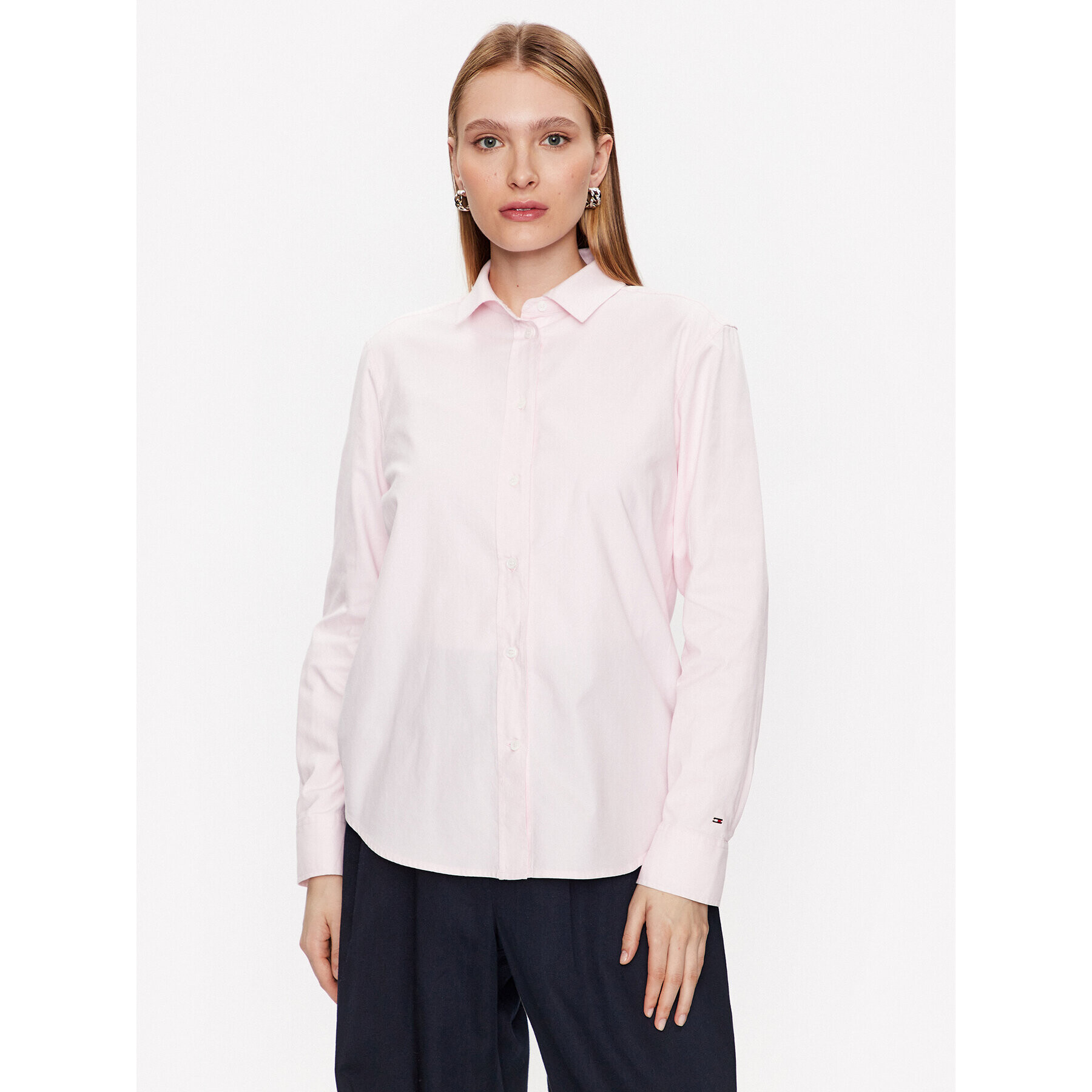 Tommy Hilfiger Ing Oxford WW0WW37989 Rózsaszín Relaxed Fit - Pepit.hu