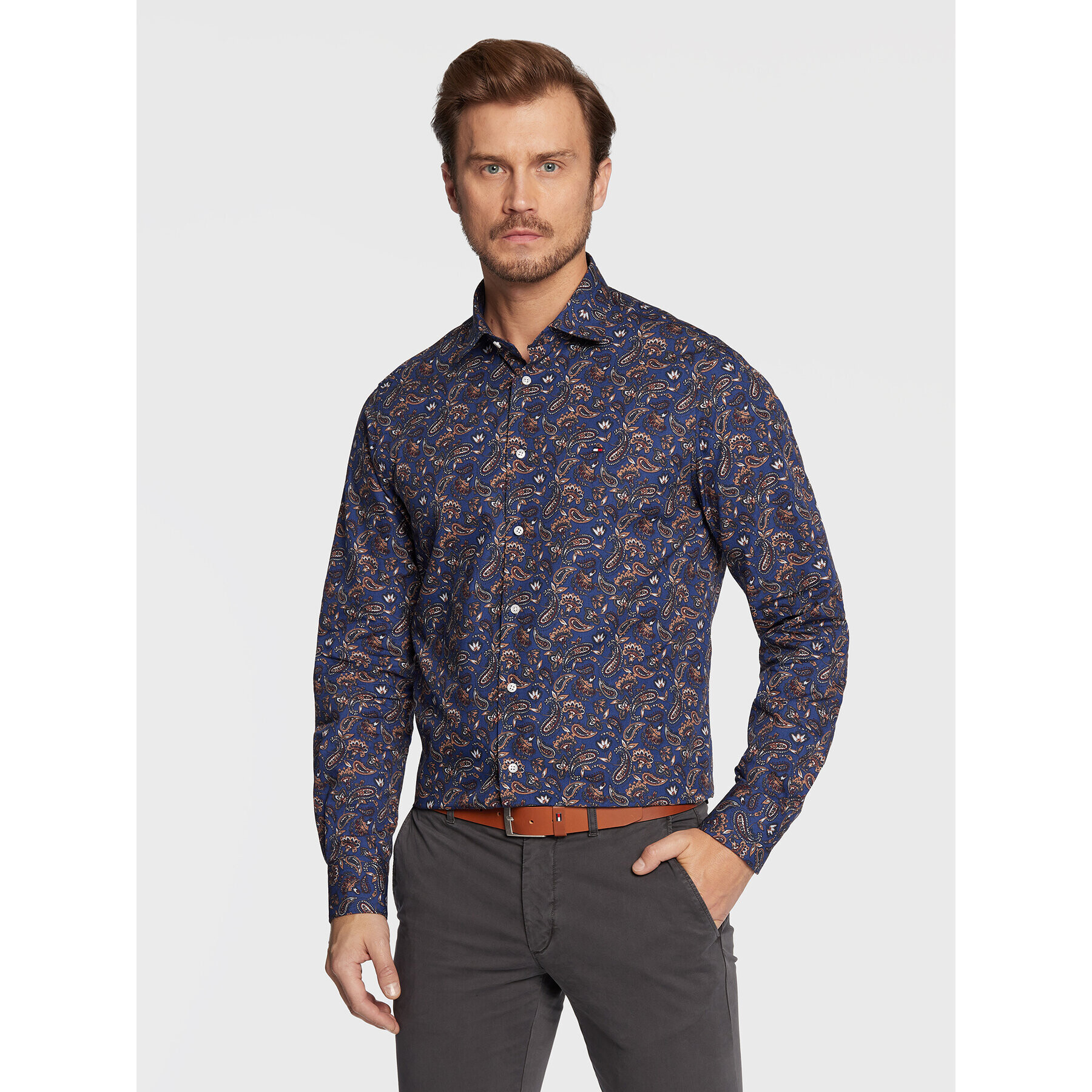 Tommy Hilfiger Ing Paisley Print MW0MW28498 Sötétkék Regular Fit - Pepit.hu