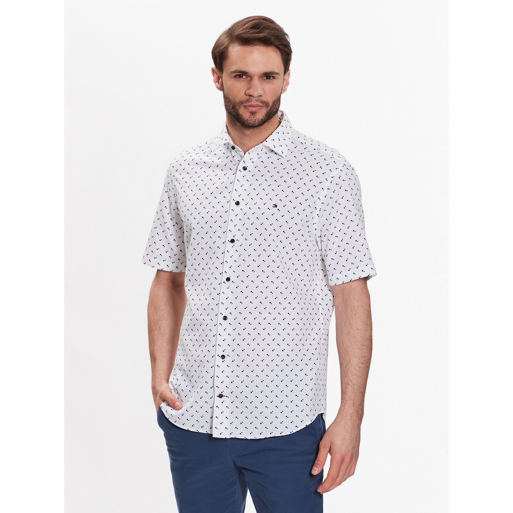 Tommy Hilfiger Ing Print MW0MW30600 Fehér Regular Fit - Pepit.hu