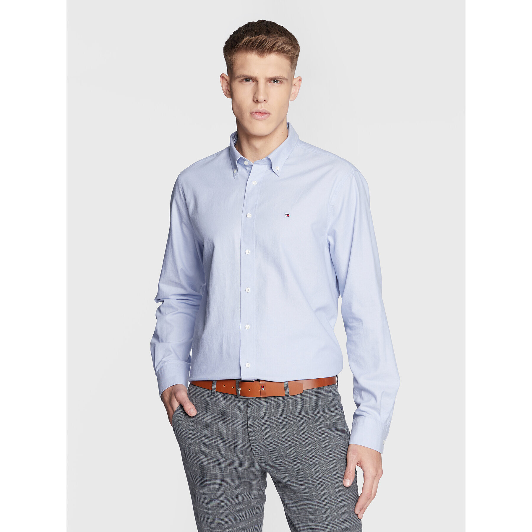 Tommy Hilfiger Ing Solid Oxford MW0MW29143 Kék Regular Fit - Pepit.hu