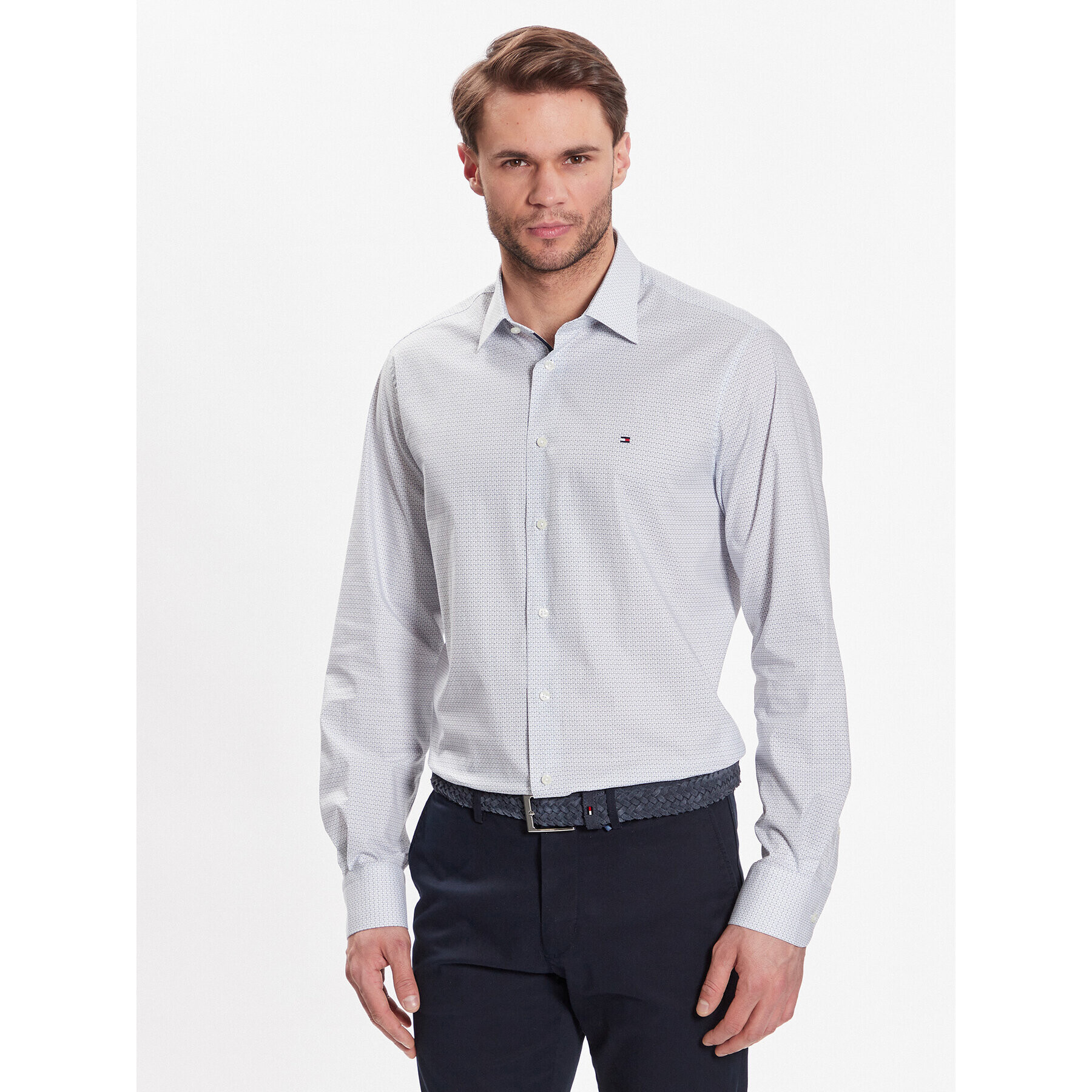 Tommy Hilfiger Ing Stretch MW0MW30643 Fehér Regular Fit - Pepit.hu