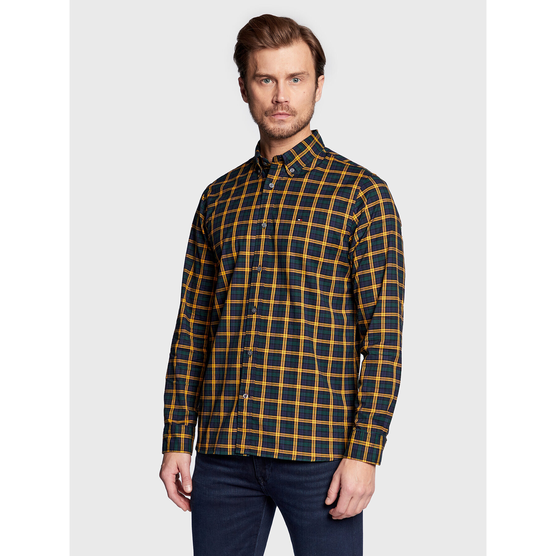 Tommy Hilfiger Ing Tartan MW0MW29151 Sötétkék Regular Fit - Pepit.hu