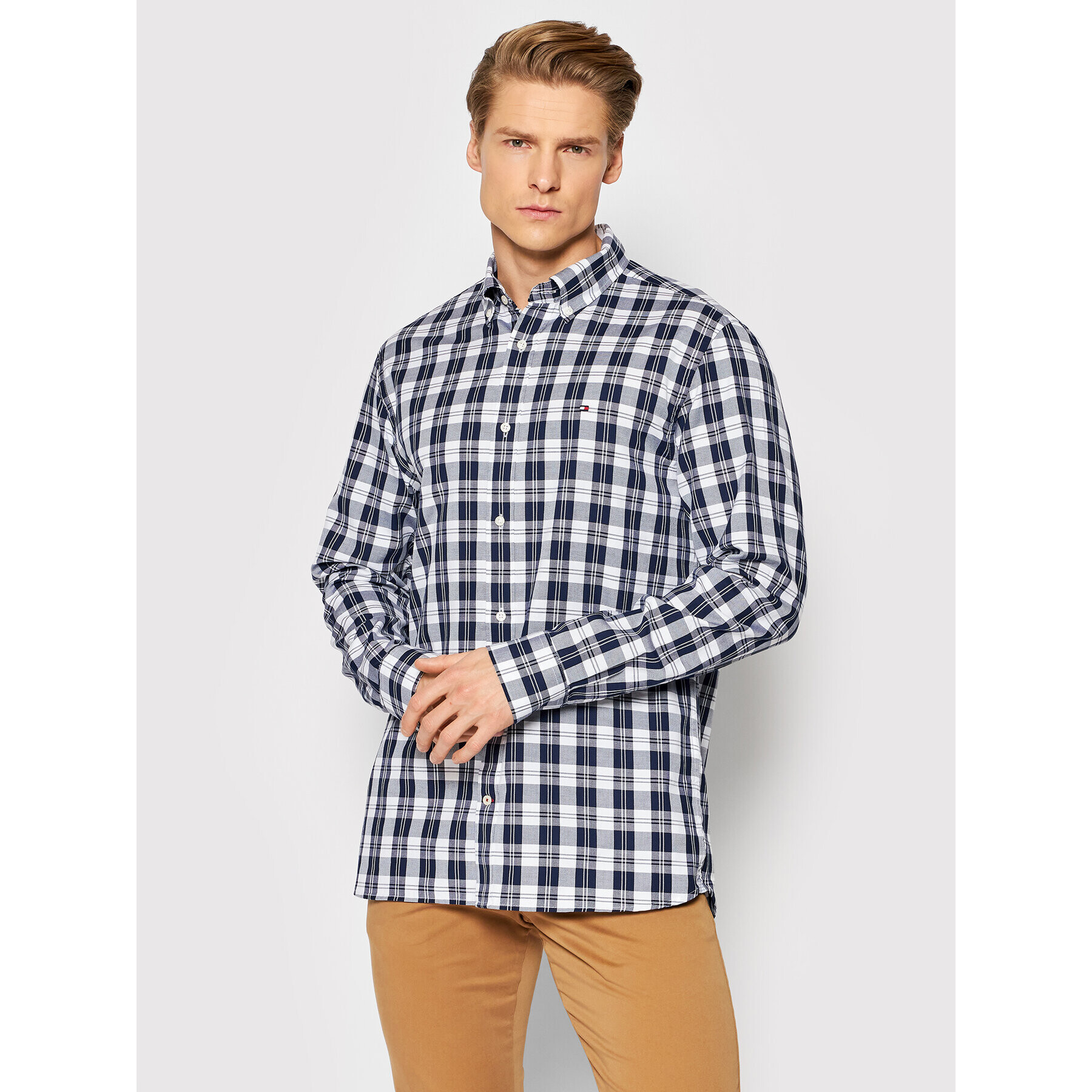 Tommy Hilfiger Ing Textured Check MW0MW21643 Színes Regular Fit - Pepit.hu