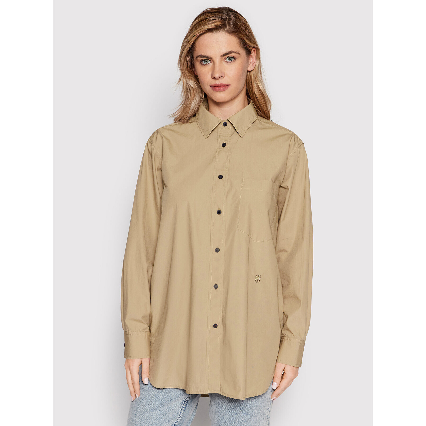 Tommy Hilfiger Ing WW0WW35304 Bézs Oversize - Pepit.hu