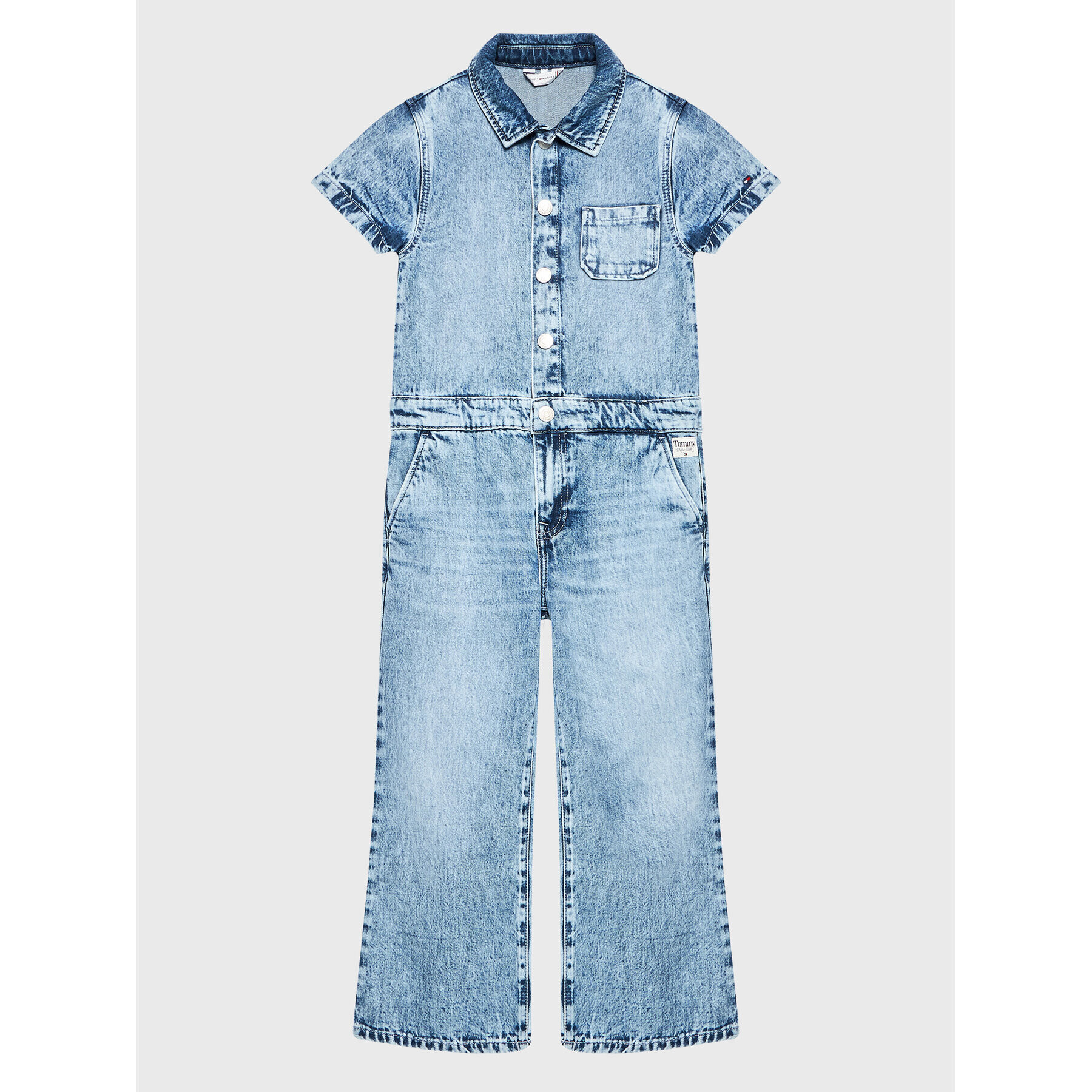 Tommy Hilfiger Kezeslábas Soft Denim Overall KG0KG06746 Kék Regular Fit - Pepit.hu